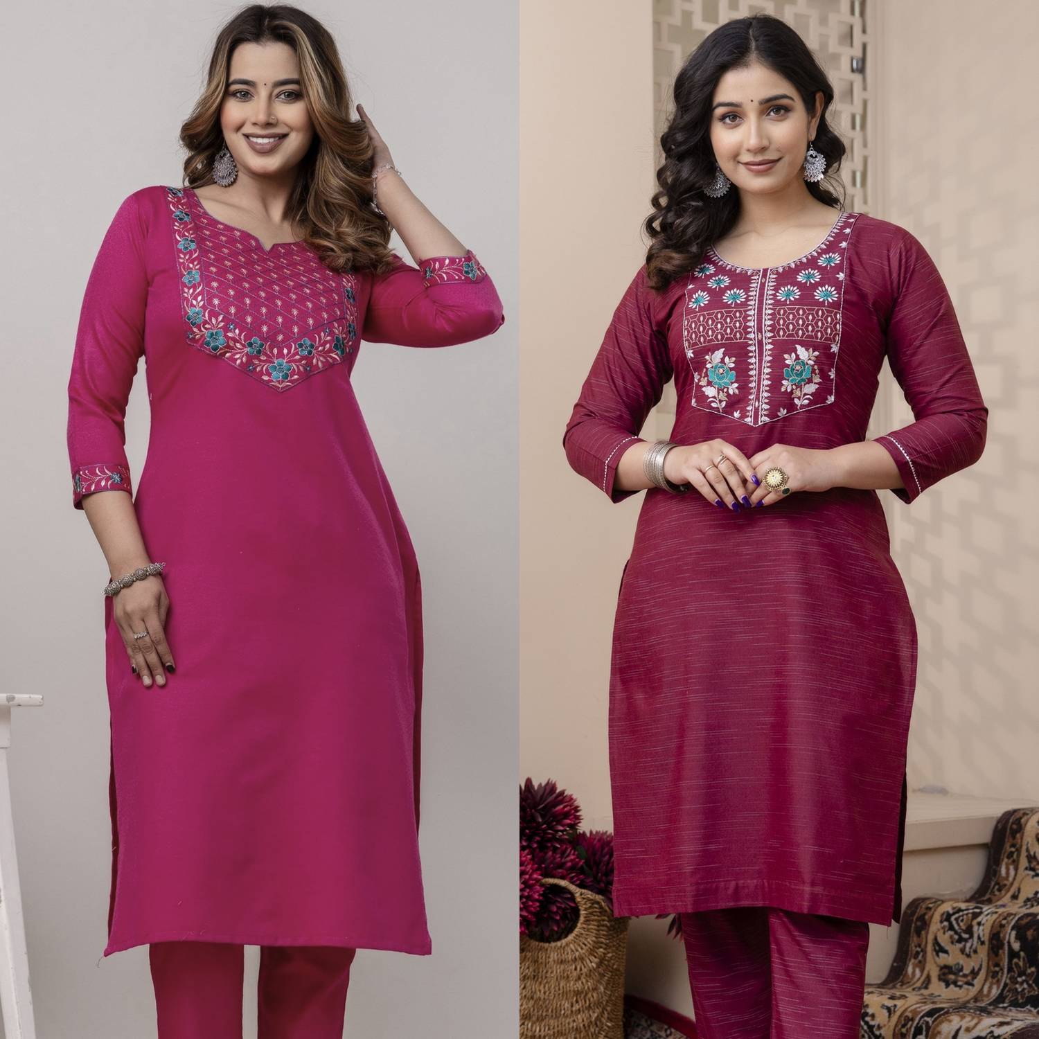 Shozaai Collection Women Embellished Straight Kurta