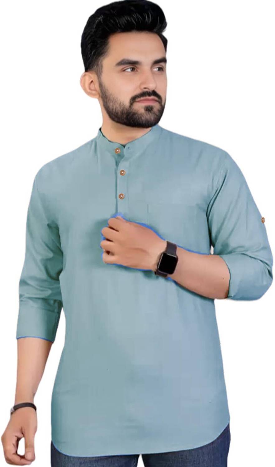 Apektra Men Solid Straight Kurta