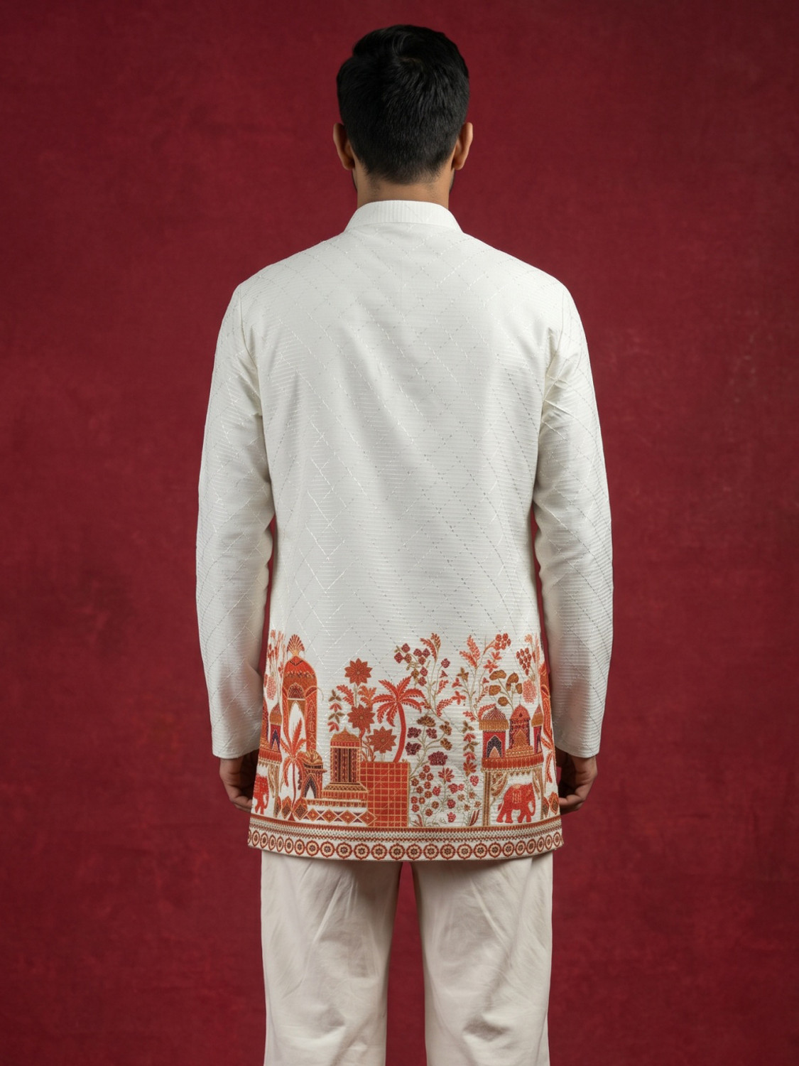 Image of ANOUK Men Printed Straight Kurta