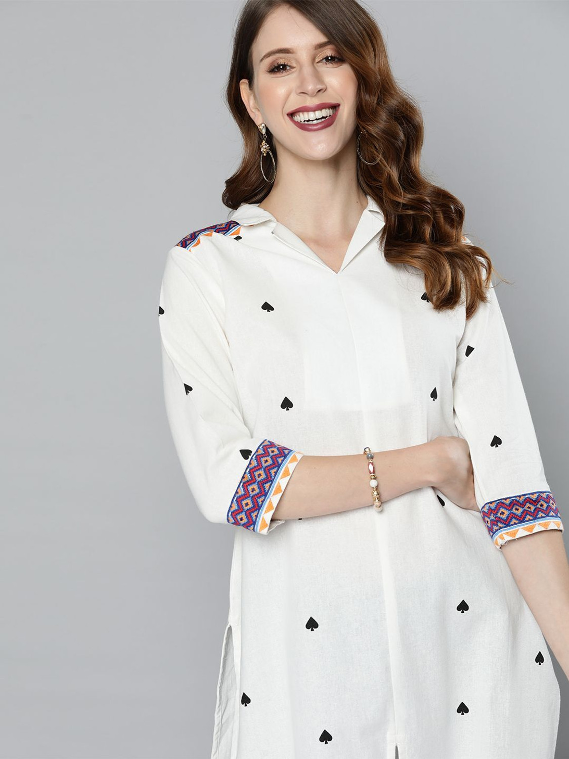 Image of HERE&NOW Women Printed A-line Kurta