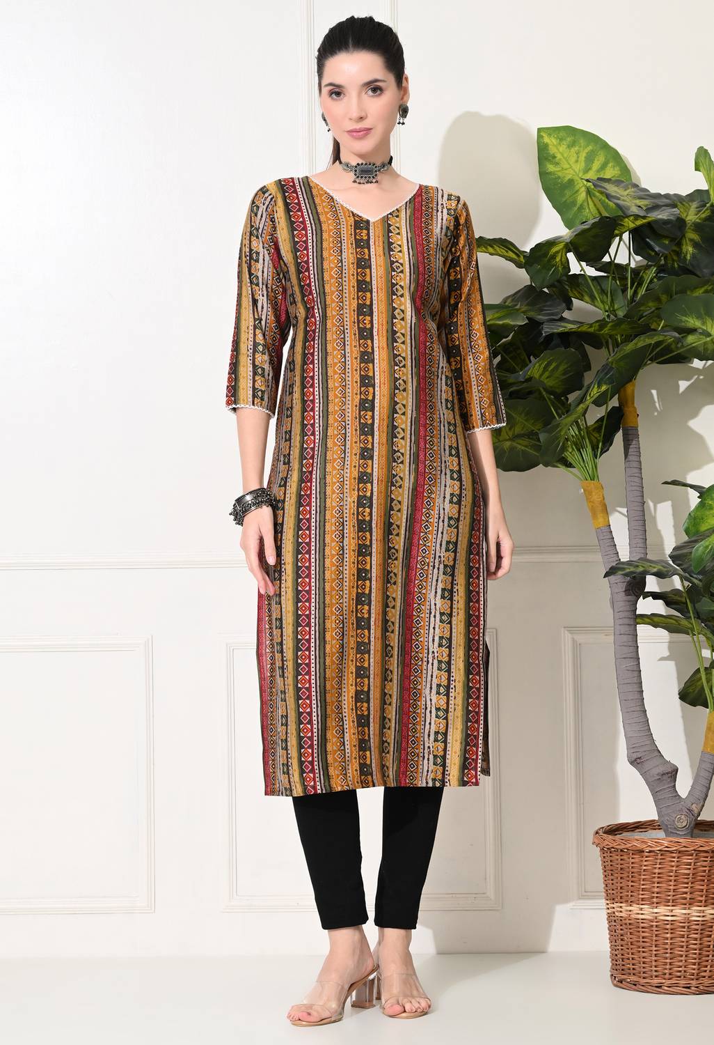 siya silk studio Women Printed A-line Kurta