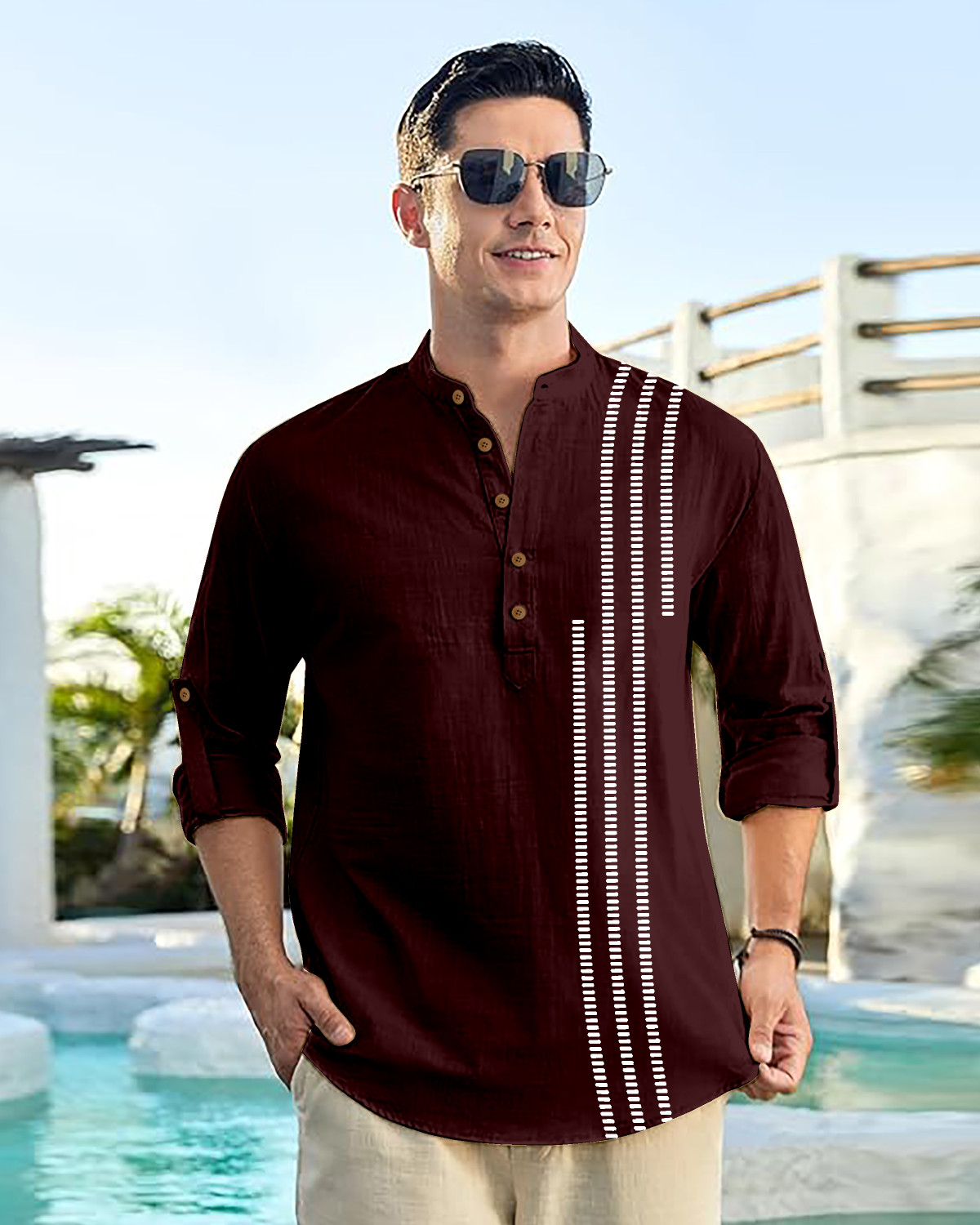 Image of IMPERIAL CHOICE Men Printed Straight Kurta