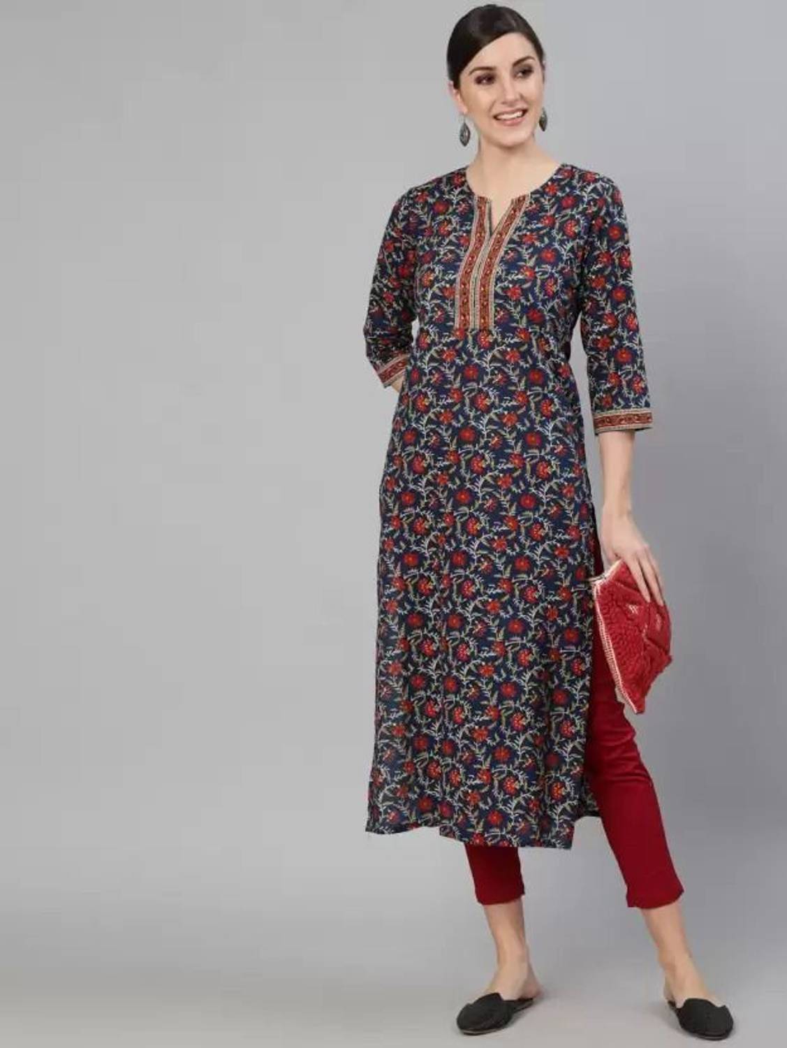 VISHAL CREATION Women Printed Viscose Rayon A-line Kurta (Multico