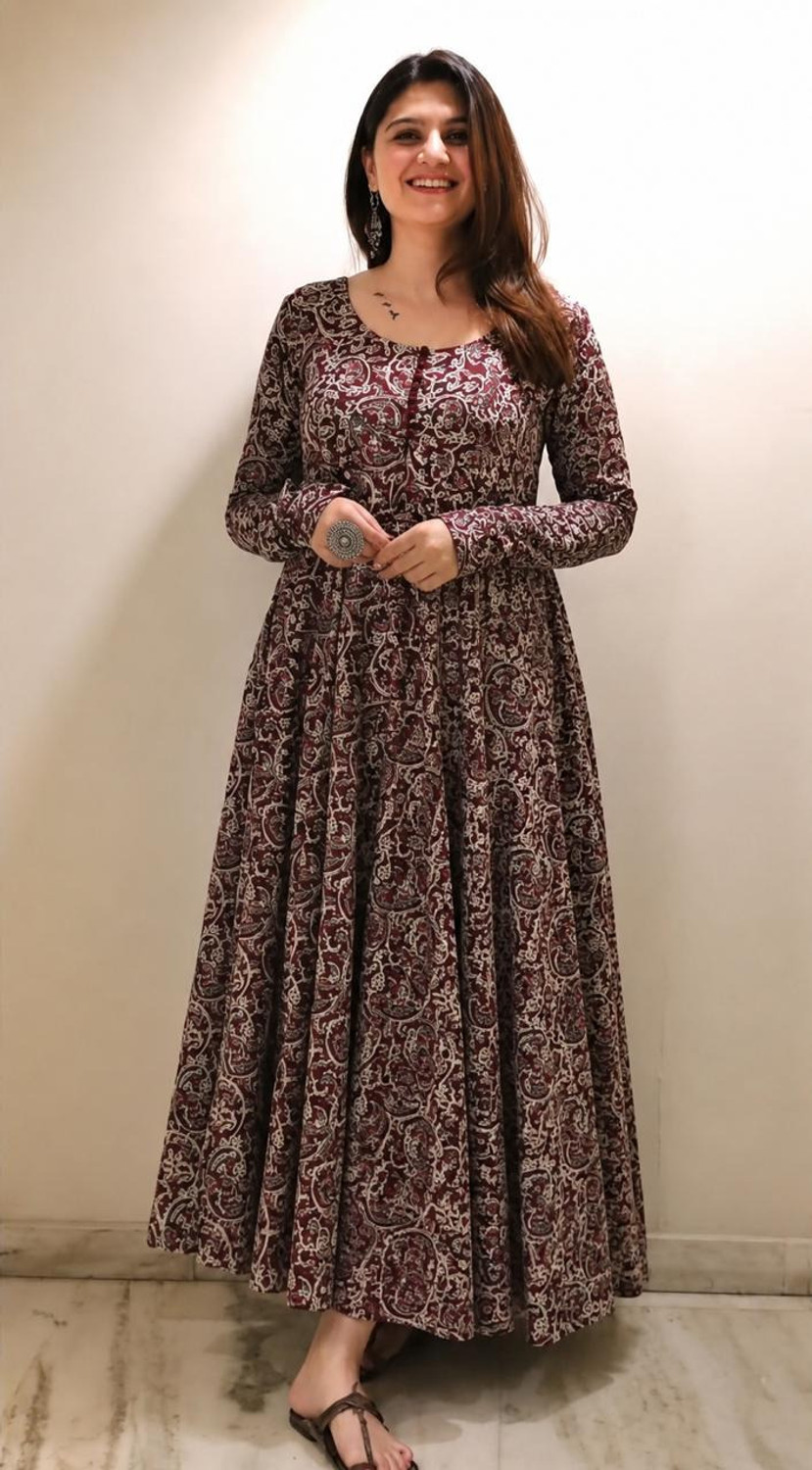 JODAA Women Printed Anarkali Kurta
