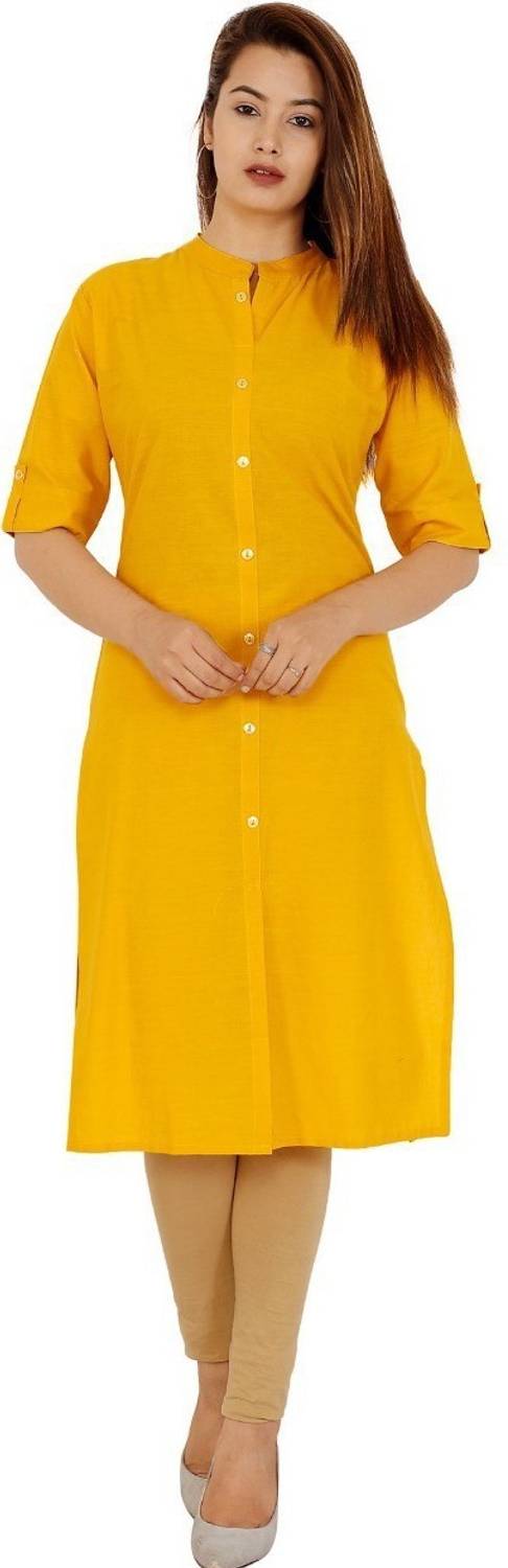 csq Women Solid Straight Kurta