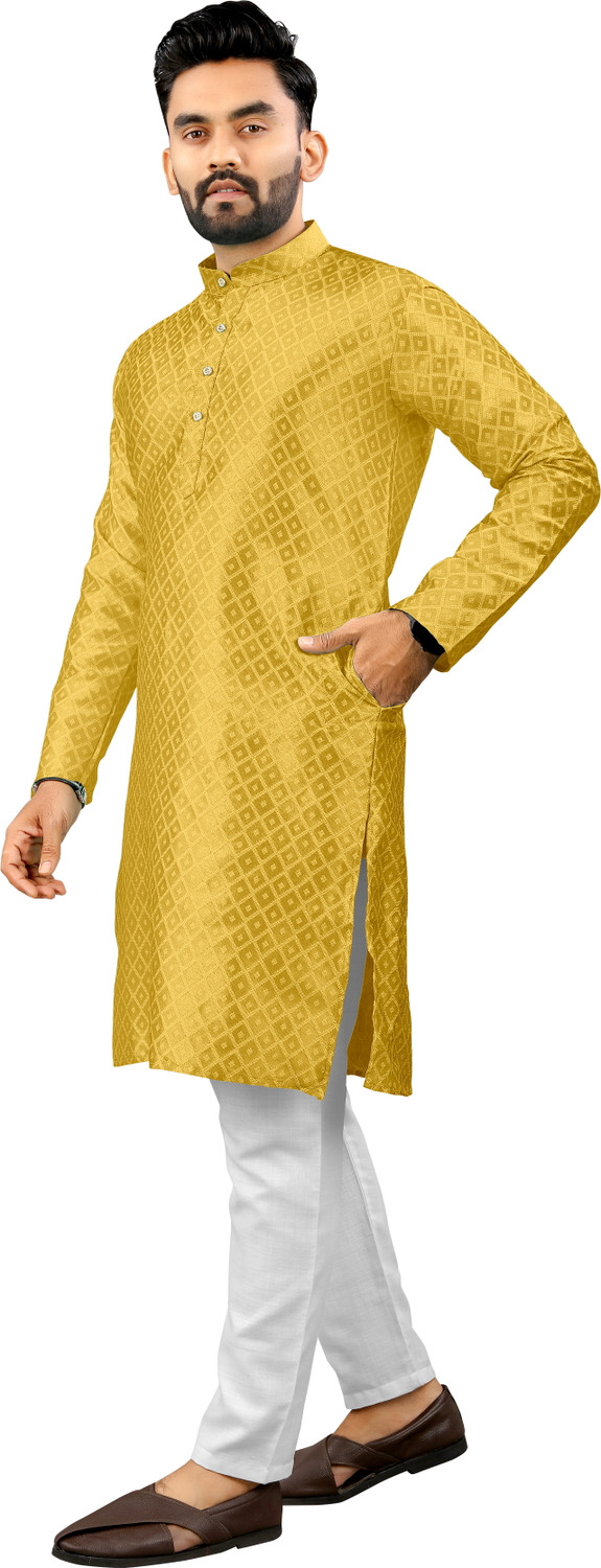 Image of kanha creation Men Embroidered Straight Kurta