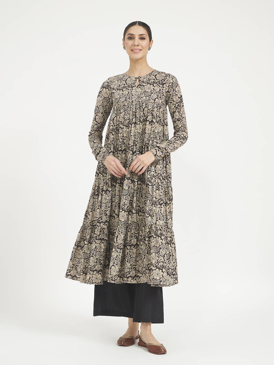 FIORRA Women Black Paisley Anarkali Kurta - Image 5