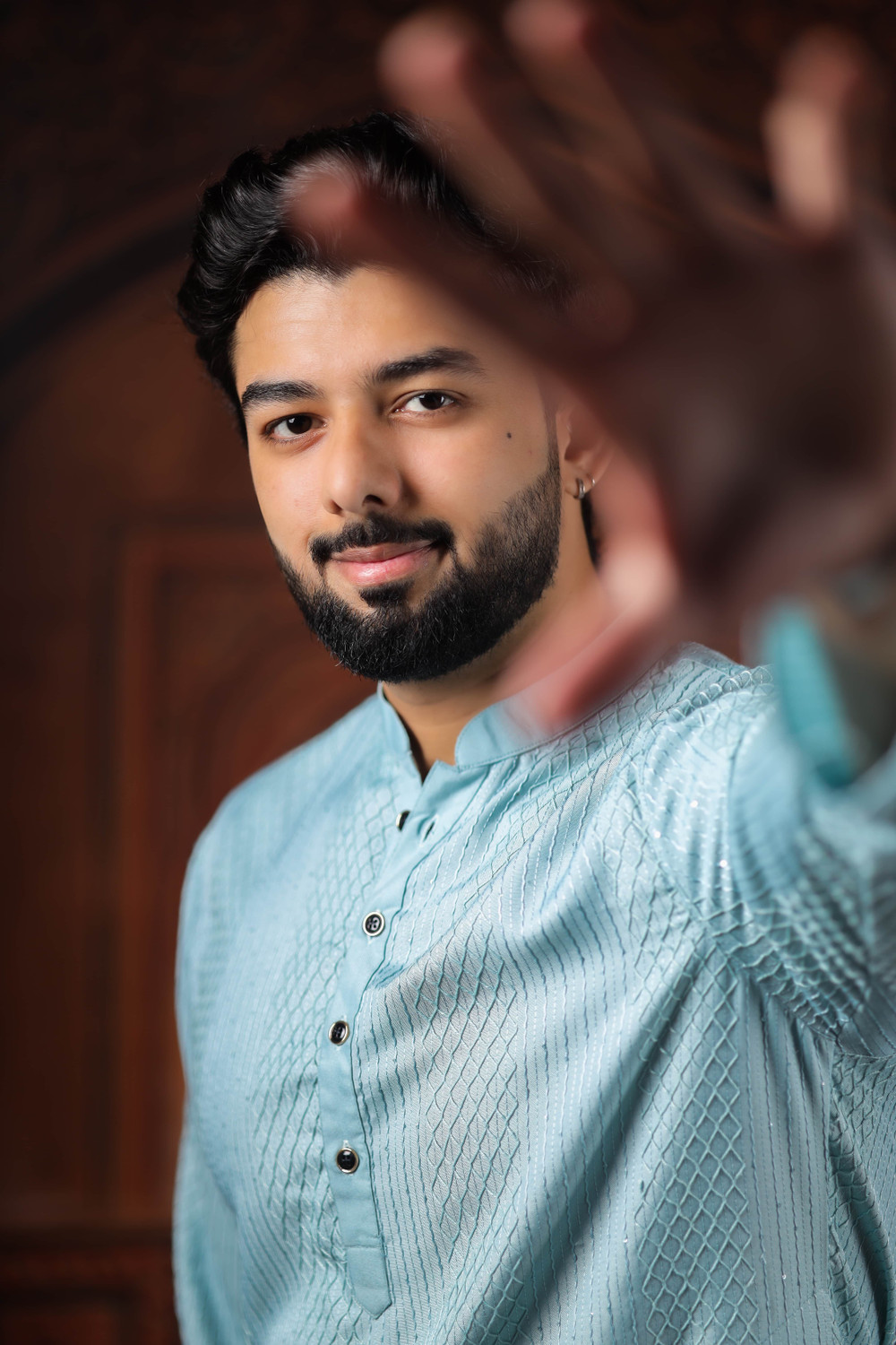 Image of Koshin Men Embroidered Straight Kurta