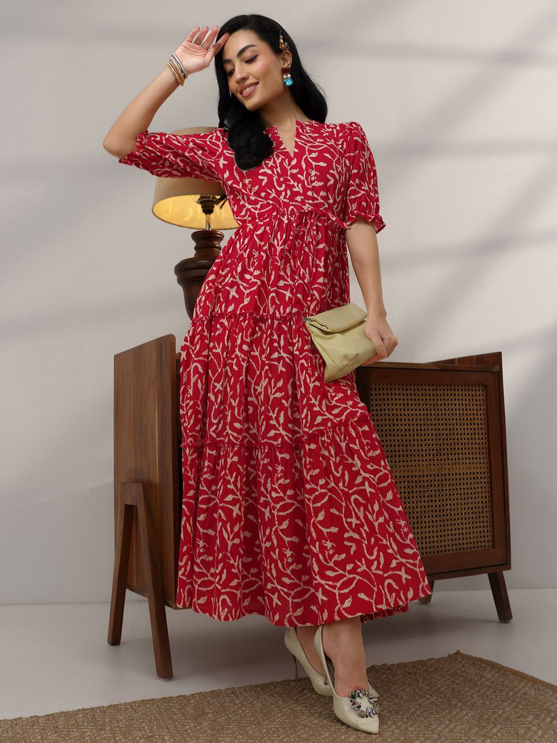 Image of LIBAS Women Printed Flared Kurta