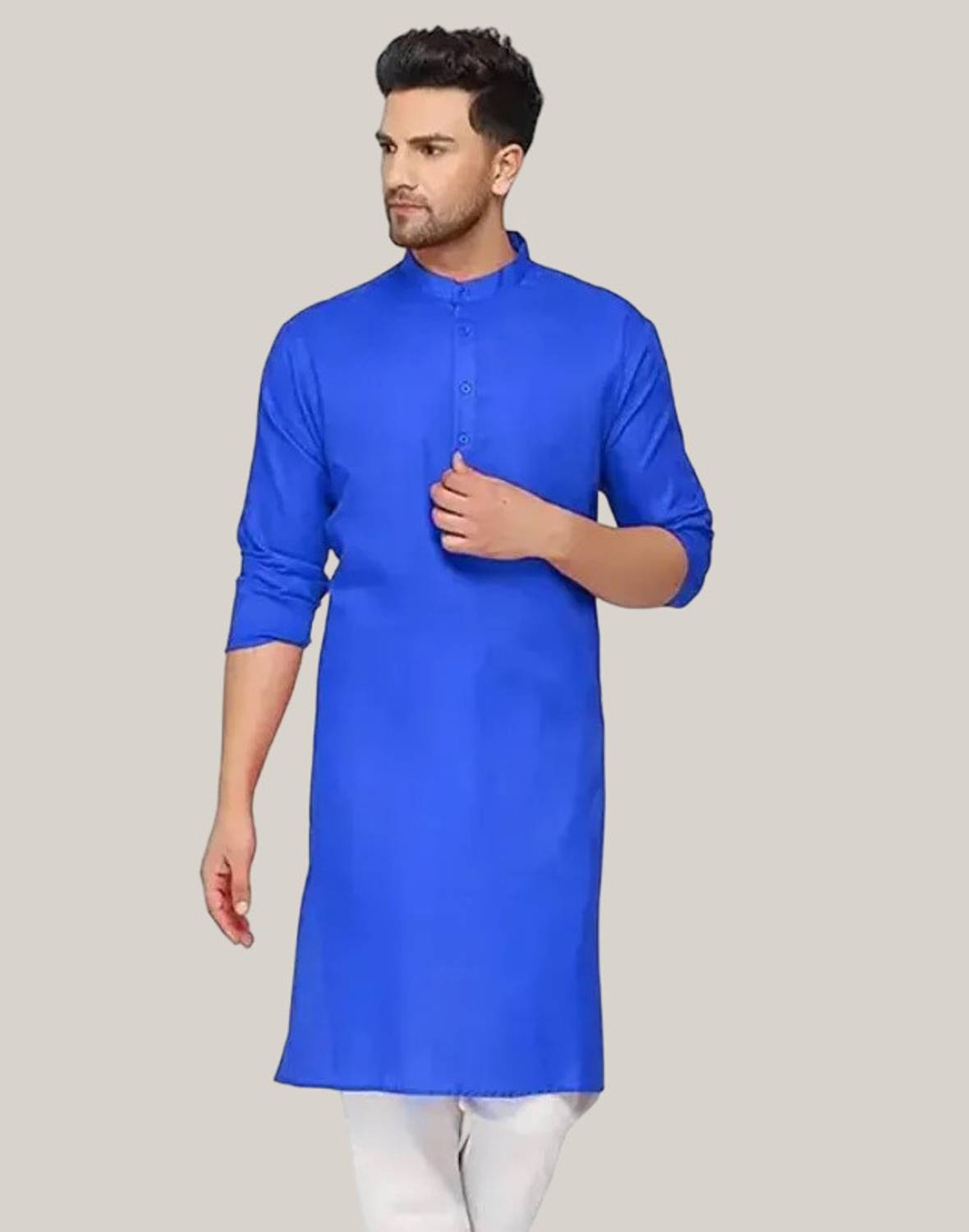 balajiis Men Solid Straight Kurta