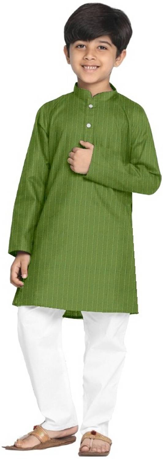 Enmozz Boys Solid Straight Kurta