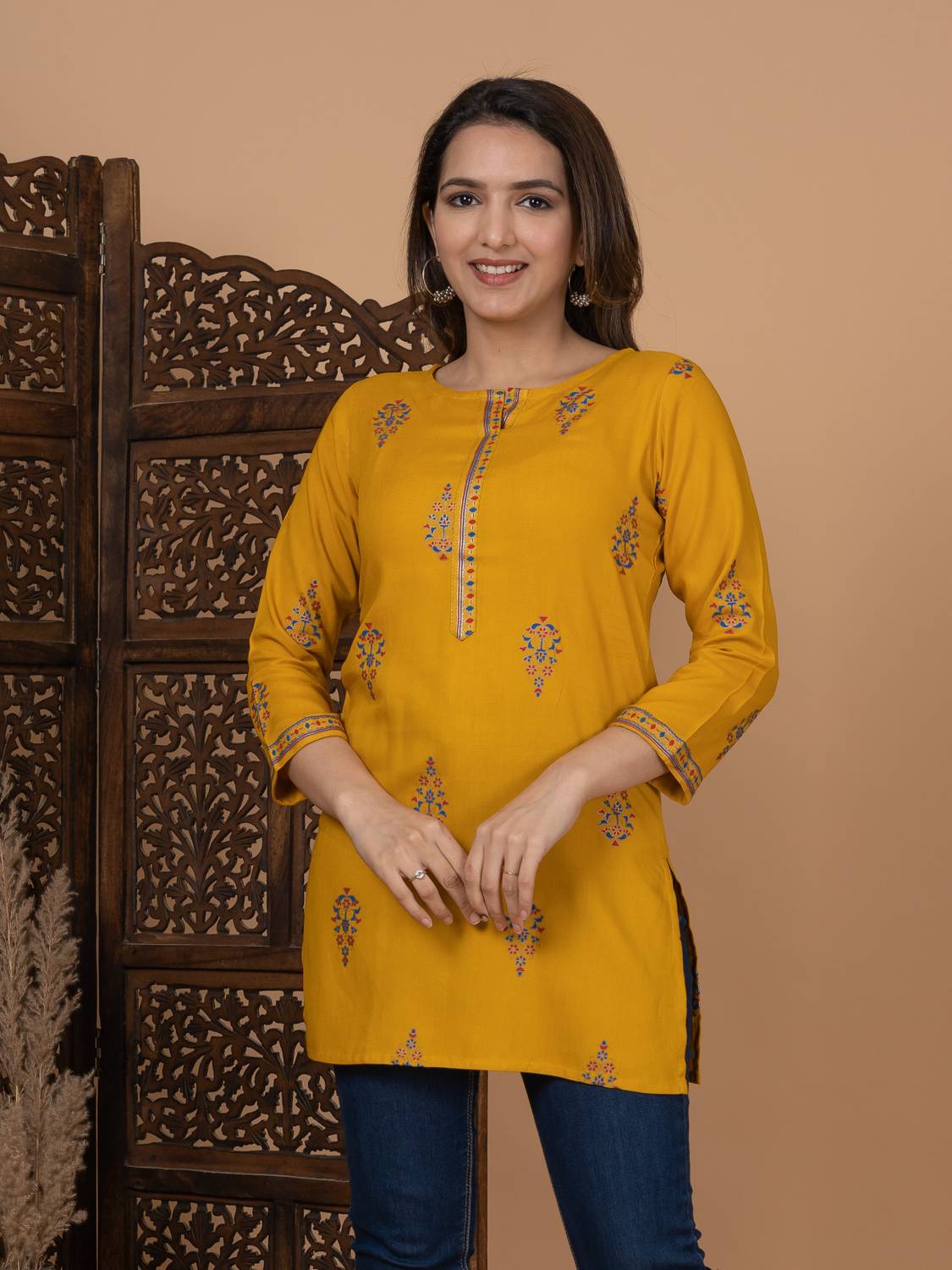 Annsh Apparel Women Printed Straight Kurta