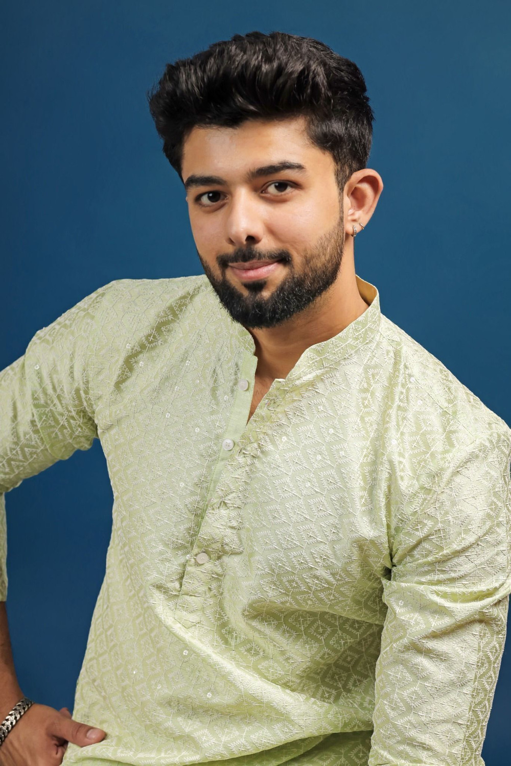 Image of Koshin Men Embroidered Straight Kurta