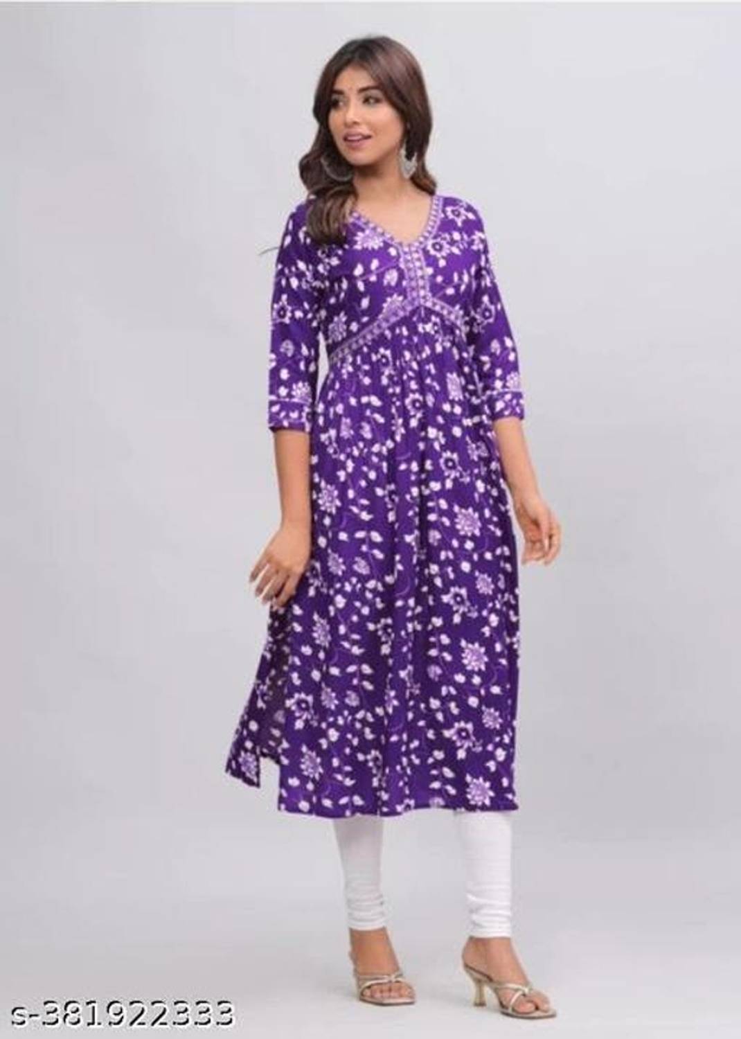 Aimca Women Embroidered A-line Kurta