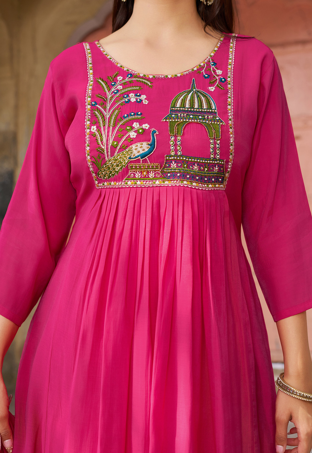 Image of Kodila Enterprise Women Embroidered Anarkali Kurta