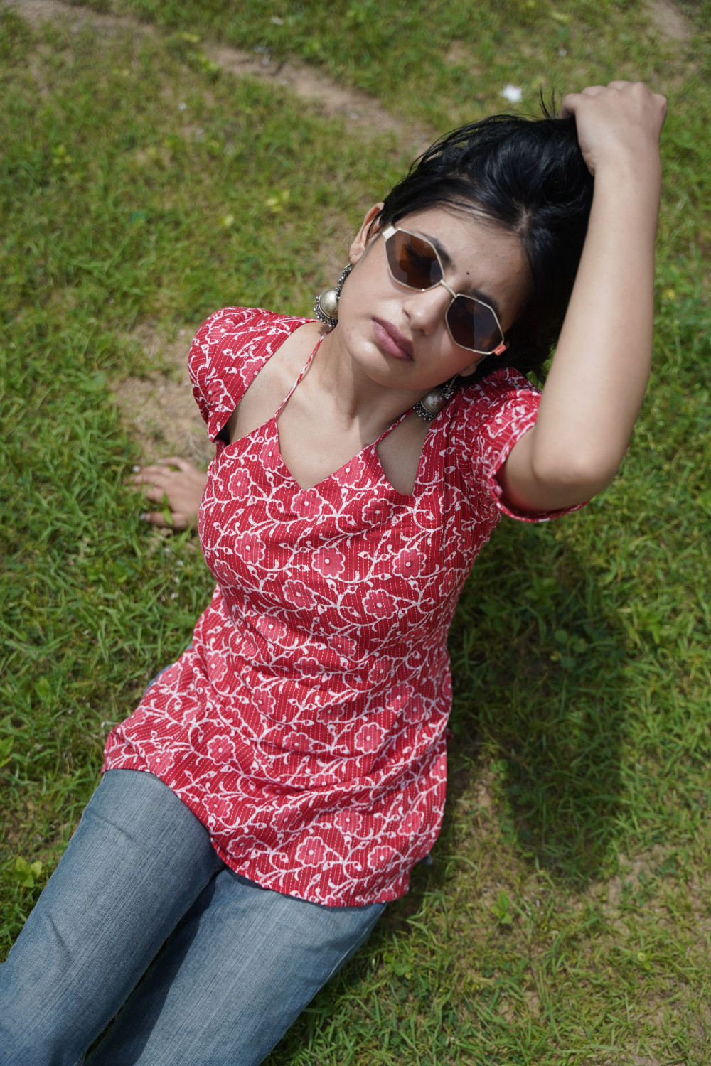 Image of RAJAM Women Printed Straight Kurta