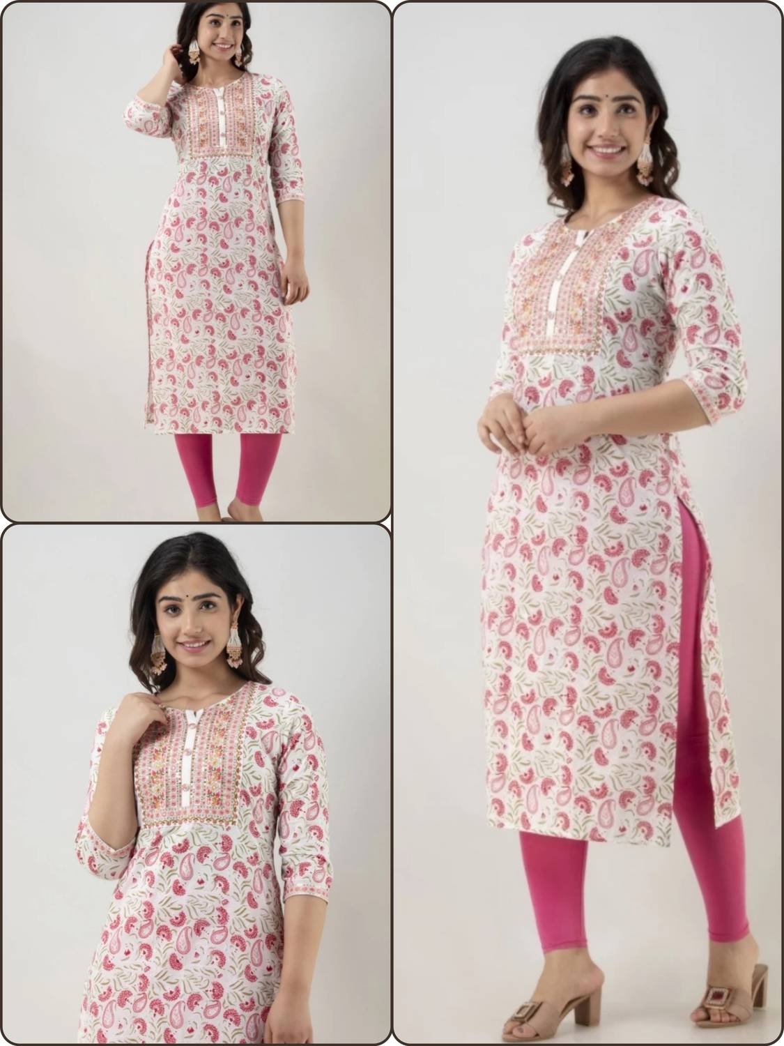 BAKNAD Women Floral Print A-line Kurta