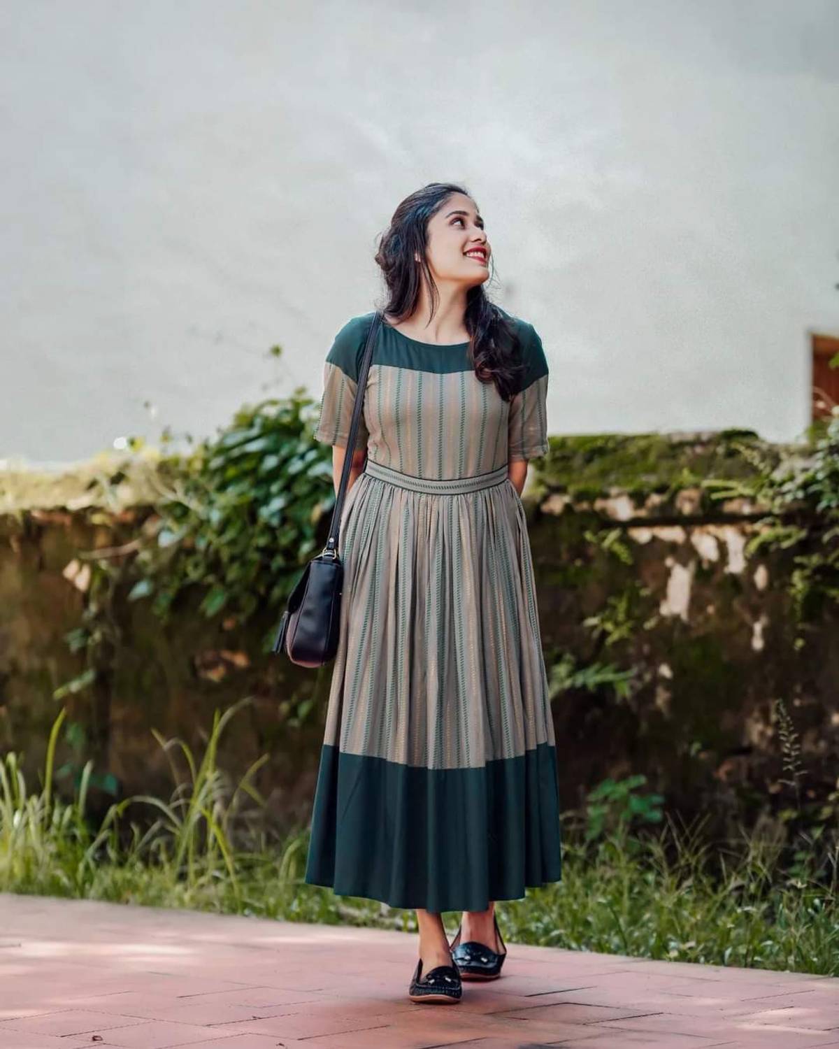 TP STUDIO Women Printed Viscose Rayon Anarkali Kurta (Grey)