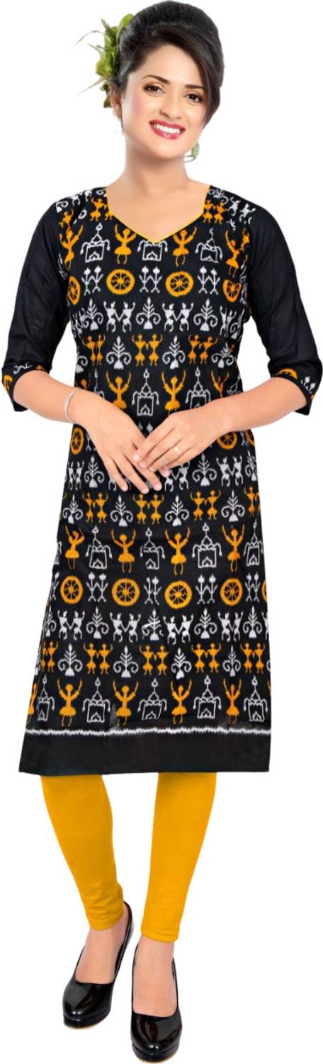 ARTFULTHREADS Women Printed, Geometric Print A-line Kurta