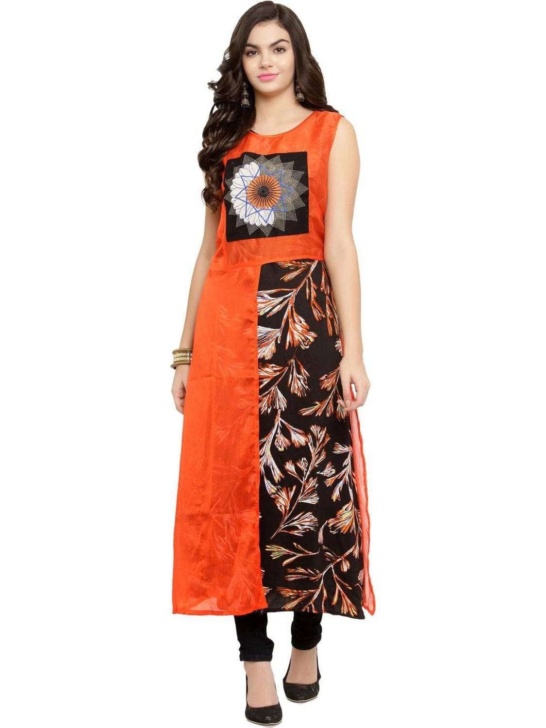 AD4U Women Solid A-line Kurta
