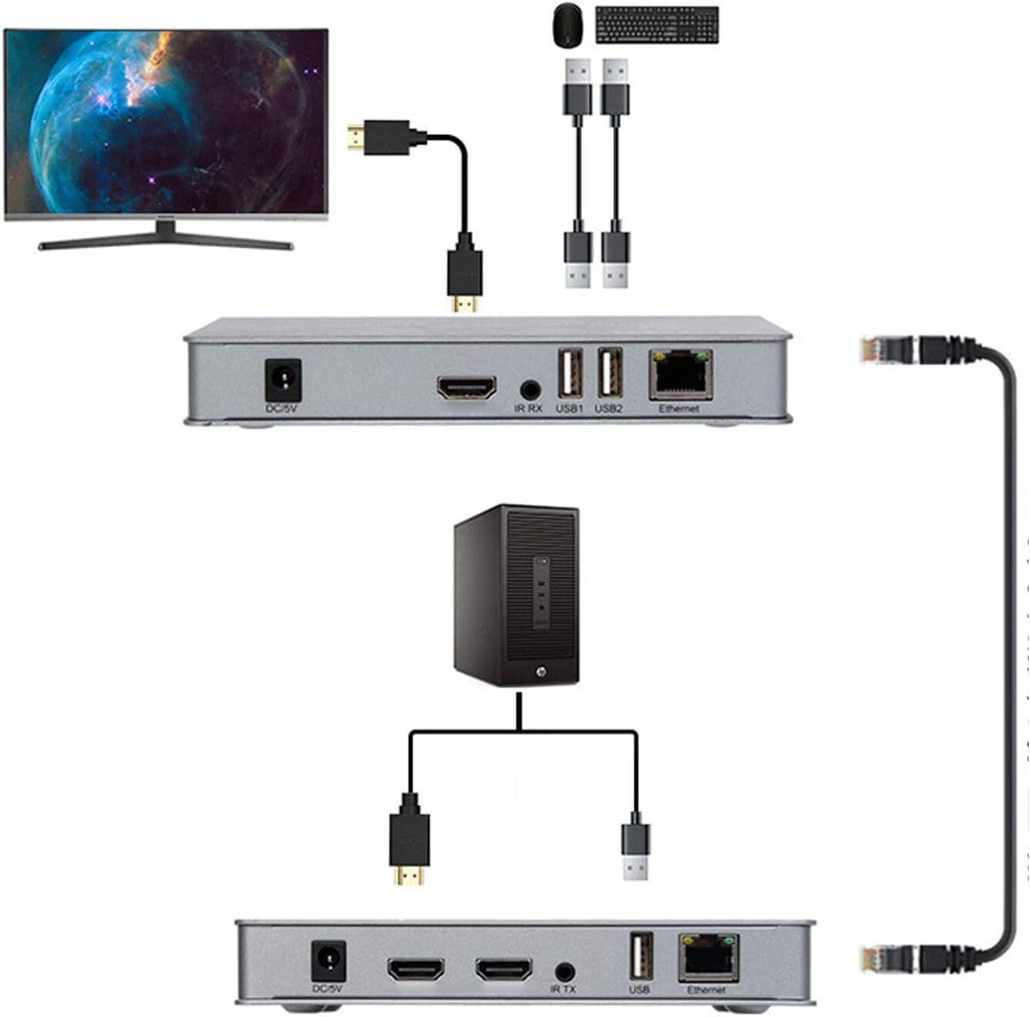 Image of VOOCME 10 cm KVM Console