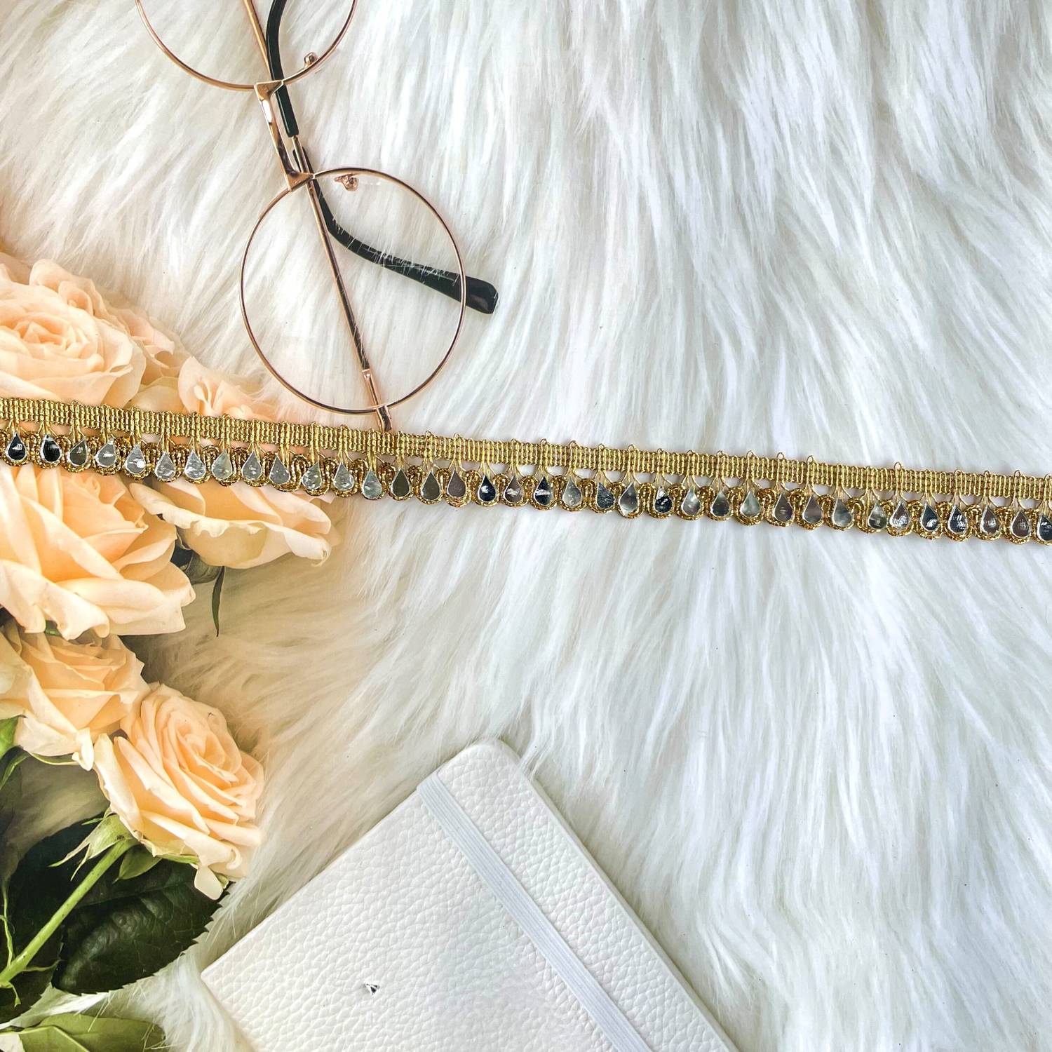 chinese dress ladies Shop Golden Mirror Work Laces for Timeless Elegance