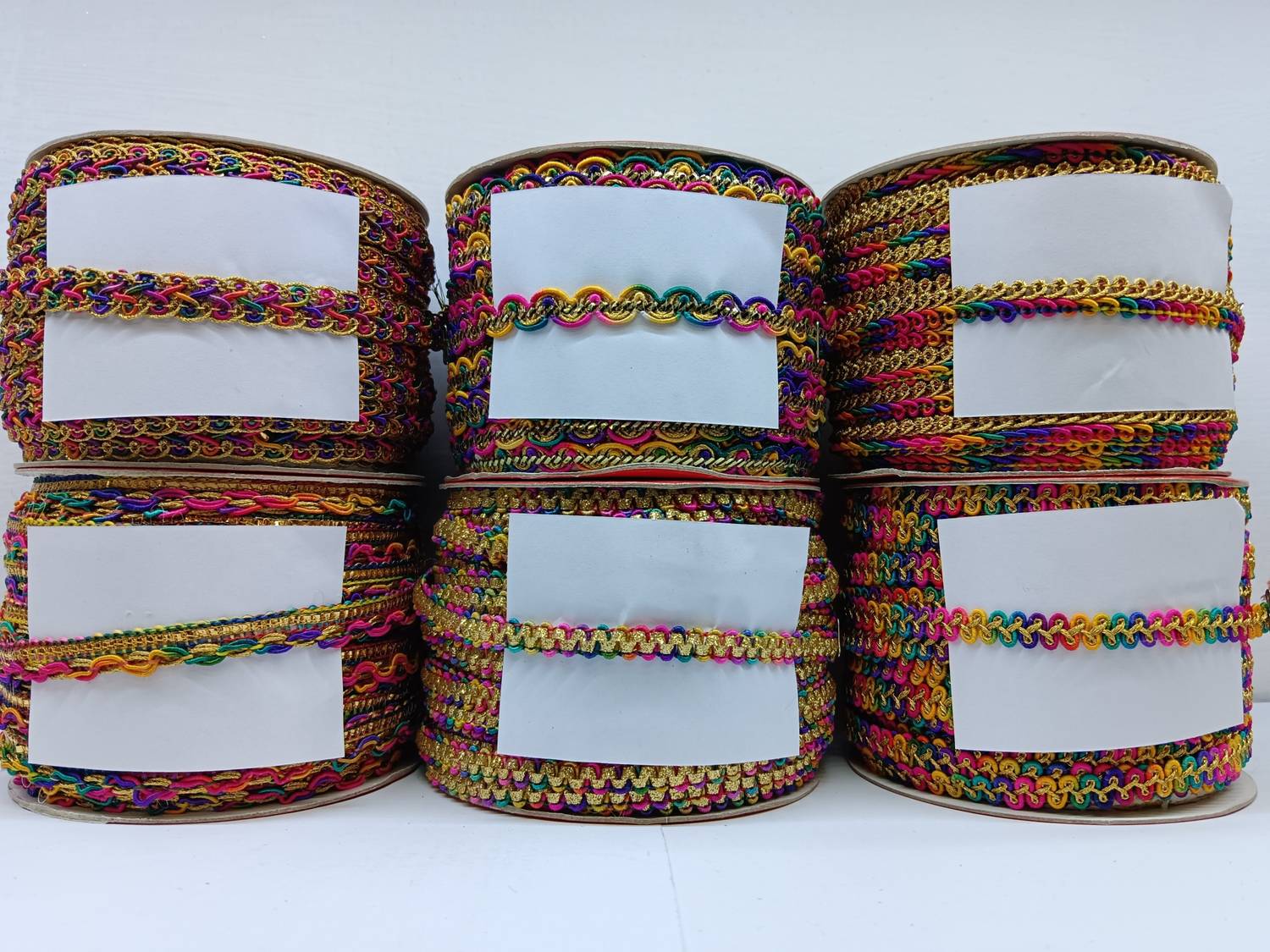 TULSI ENTERPRISE Multi Lace Combo 6 Multicolour 6 Bundle Different Lace 9 Meter Pack Lace Reel