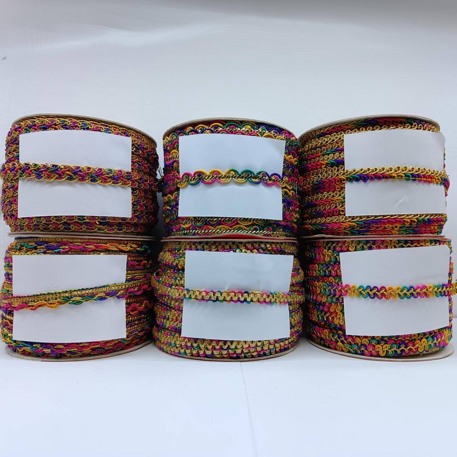 TULSI ENTERPRISE Multi Lace Combo 6 Multicolour 6 Bundle Different Lace 9 Meter Pack Lace Reel