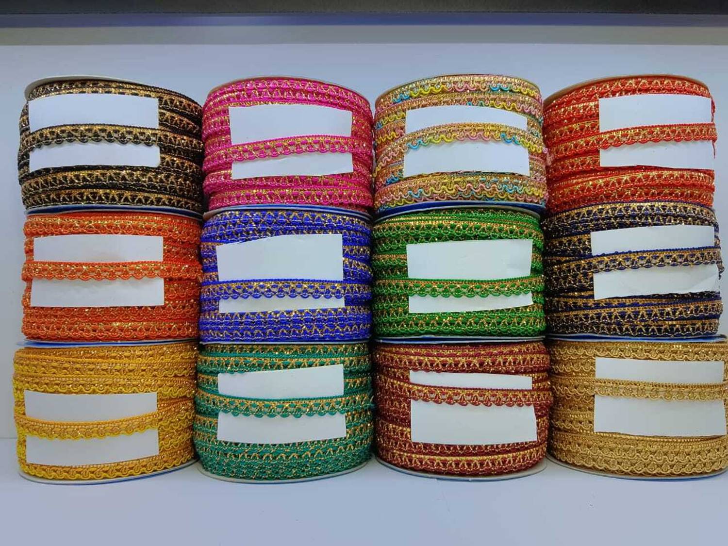 Antic 12 Colour Small Cycle Desine Lace Small 12 Colours 9 Meters Lace Loose Reels Lace Reel