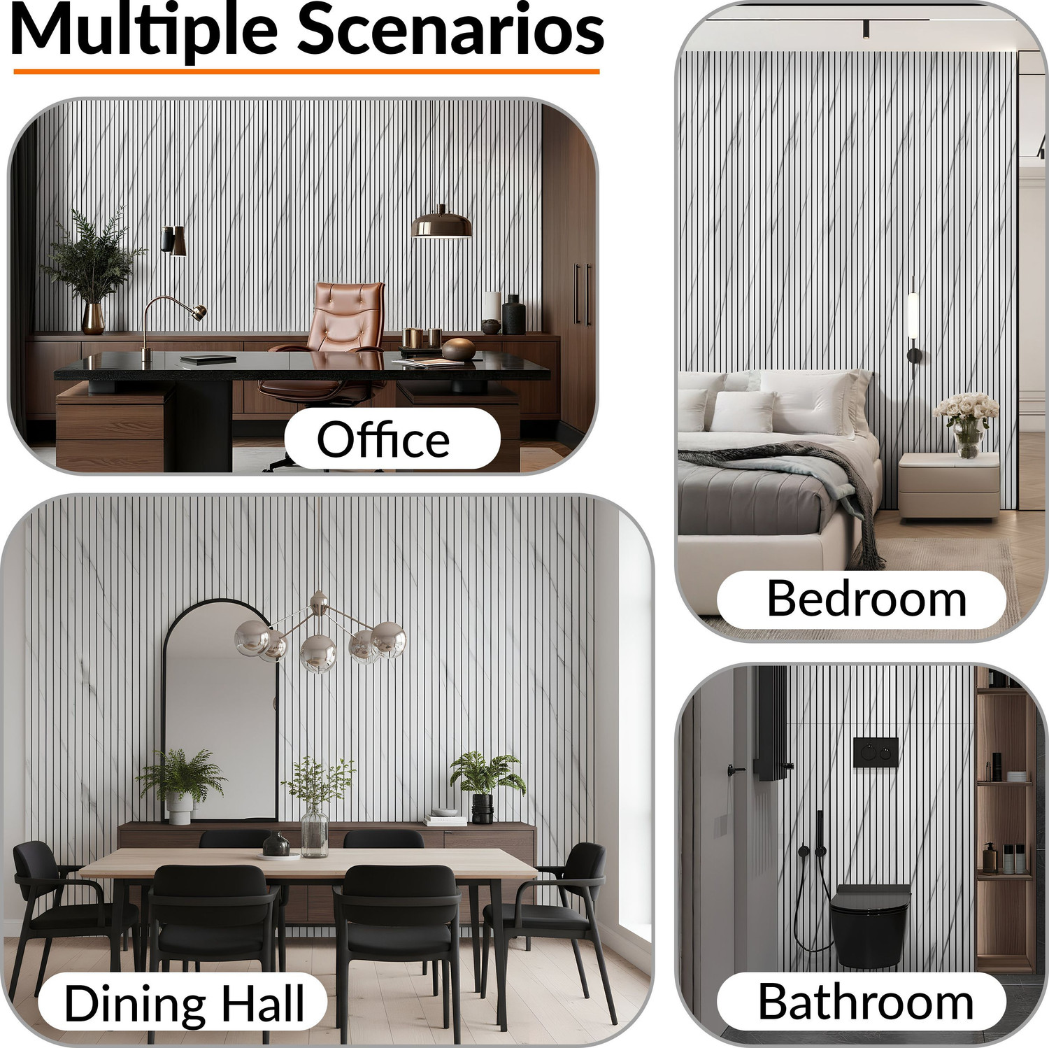 Image of Plantex Louvers Panel for Wall /Wall Panel /3d Wall Panel for Interior Wall Decor-50 Sq.Ft Laminates