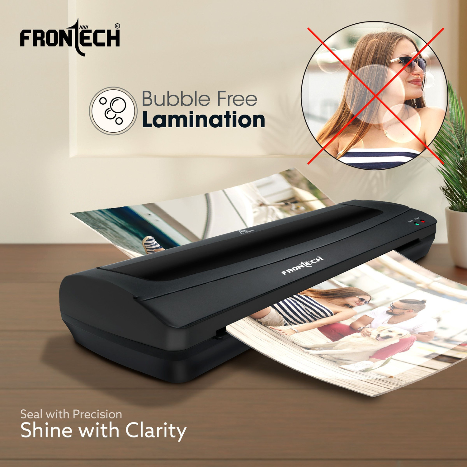 Image of Frontech LAM-0003 A3 Heavy Duty Laminator | Anti Blocking System | Hot & Cold 12.99 inch Lamination Machine