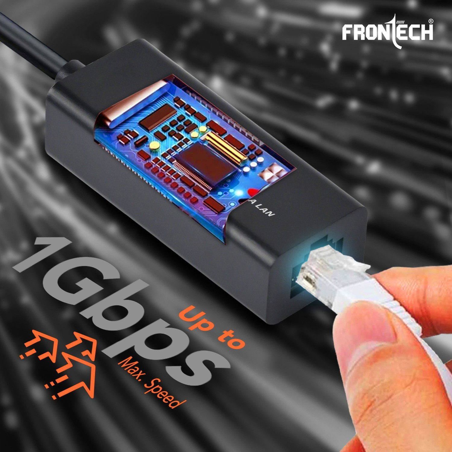 Image of Frontech USB 3.0 to Gigabit Ethernet Adapter | 1000Mbps LAN Network Converter | Wired Ethernet Lan Adapter compatible with Windows, Mac