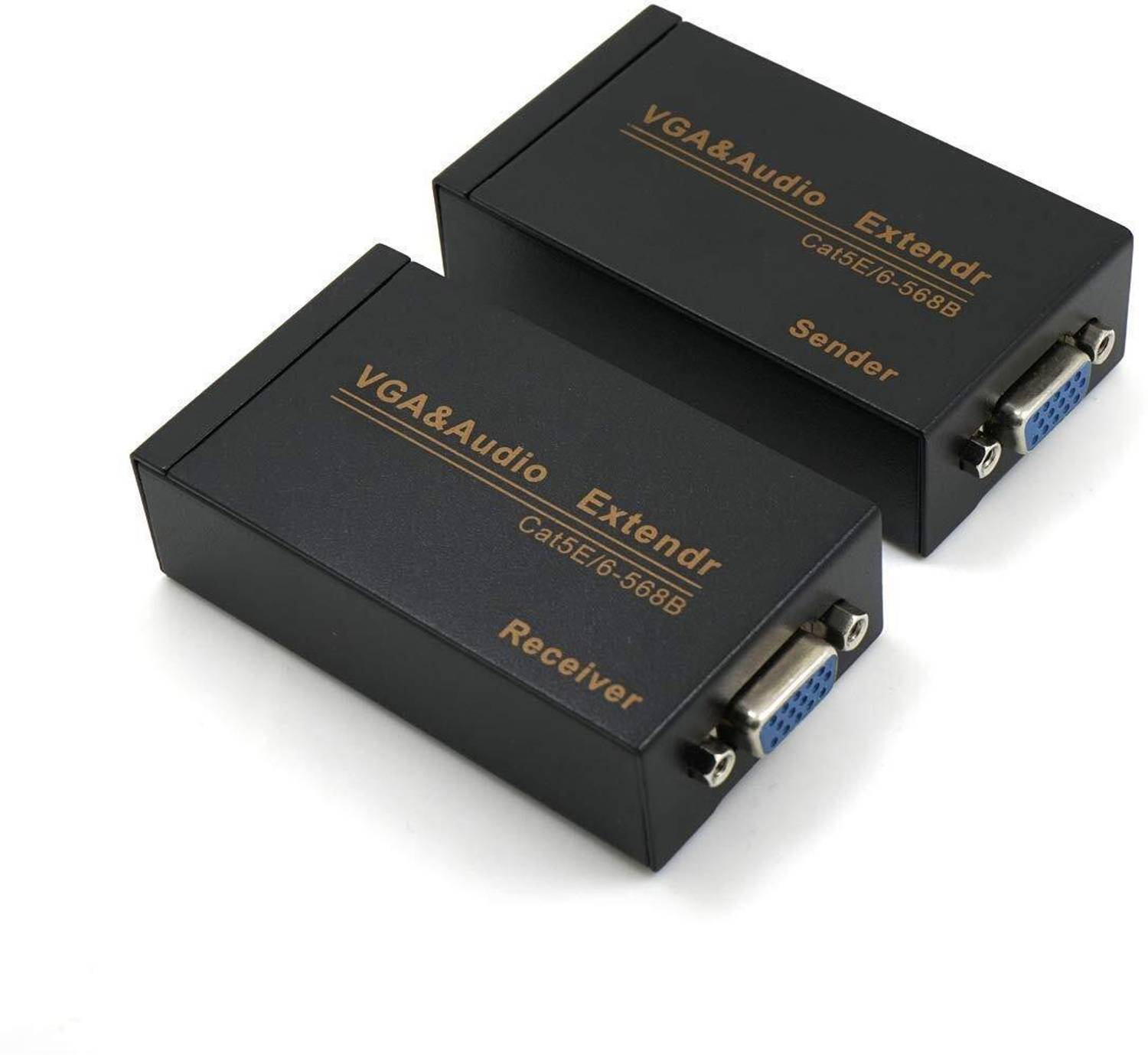 RuhZa VGA & Audio Extender Upto 100m 1080p Repeater Adapter Wired Ethernet Lan Adapter compatible with Windows