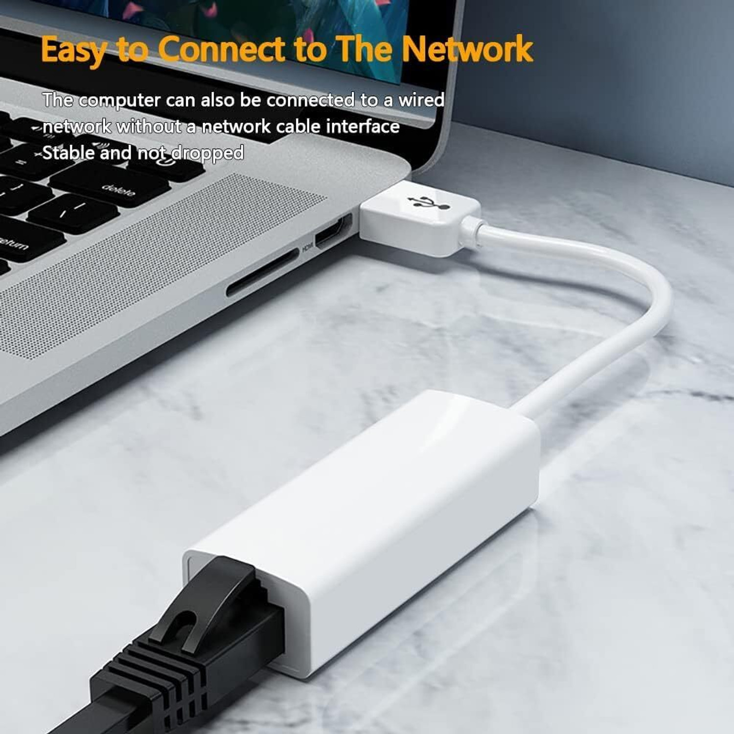 Image of WEFLY USB to RJ45 Ethernet LAN Adapter 100Mbps LAN Adapter Wired USB Lan Adapter compatible with Windows