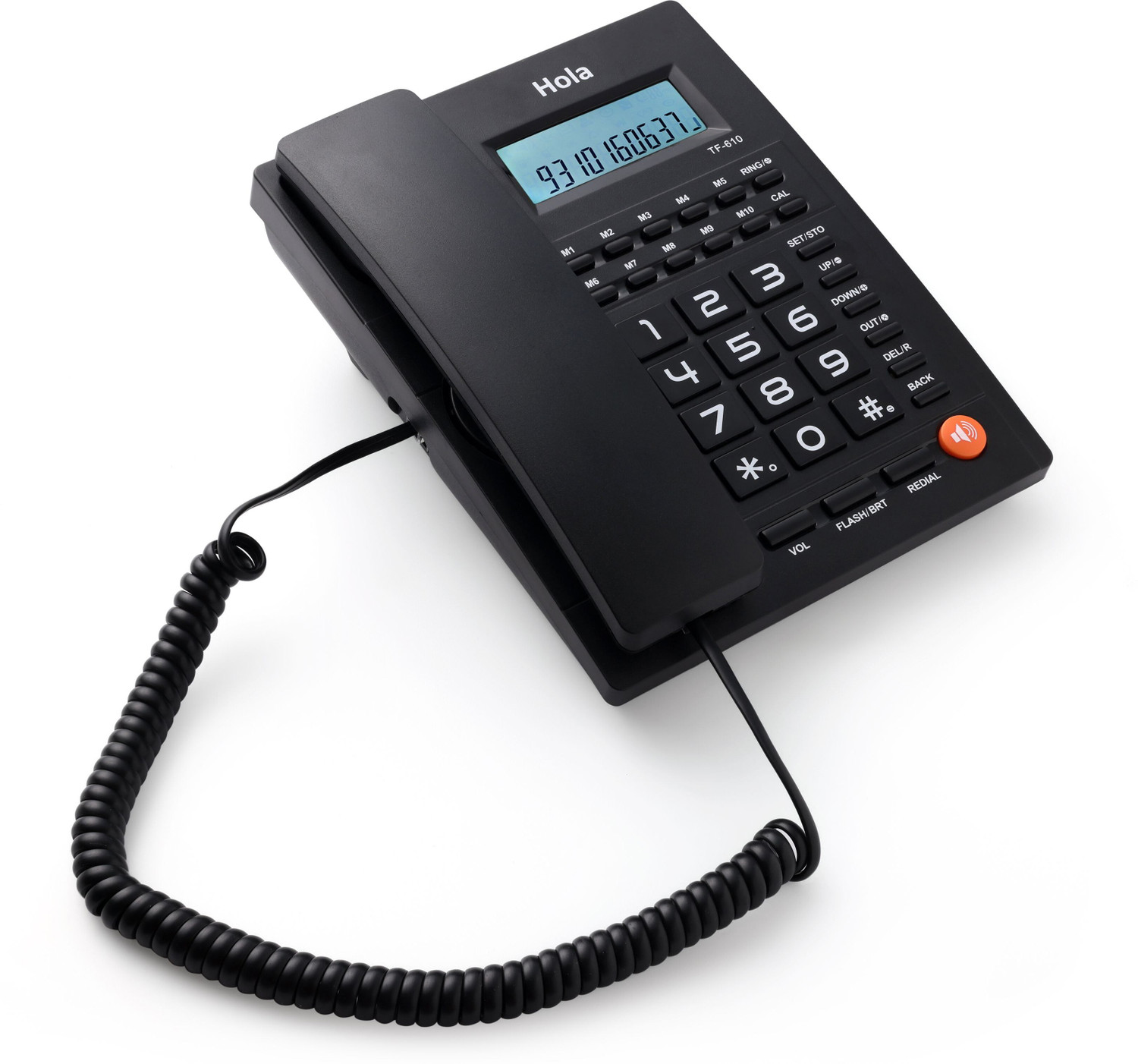 Image of HOLA TF 640 caller ID Speaker Phone with 10 - One Touch Memory Corded Landline Phone