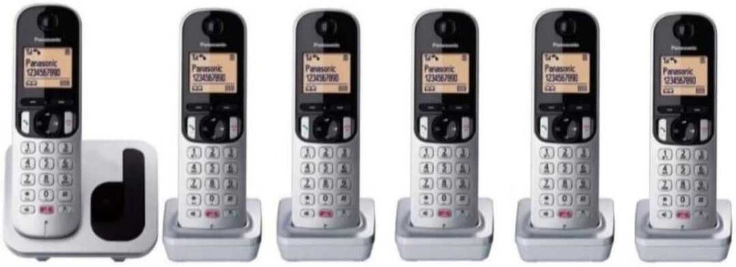 Image of Panasonic 6 EXTENSIONS WIRELESS INTERCOM Cordless Landline Phone