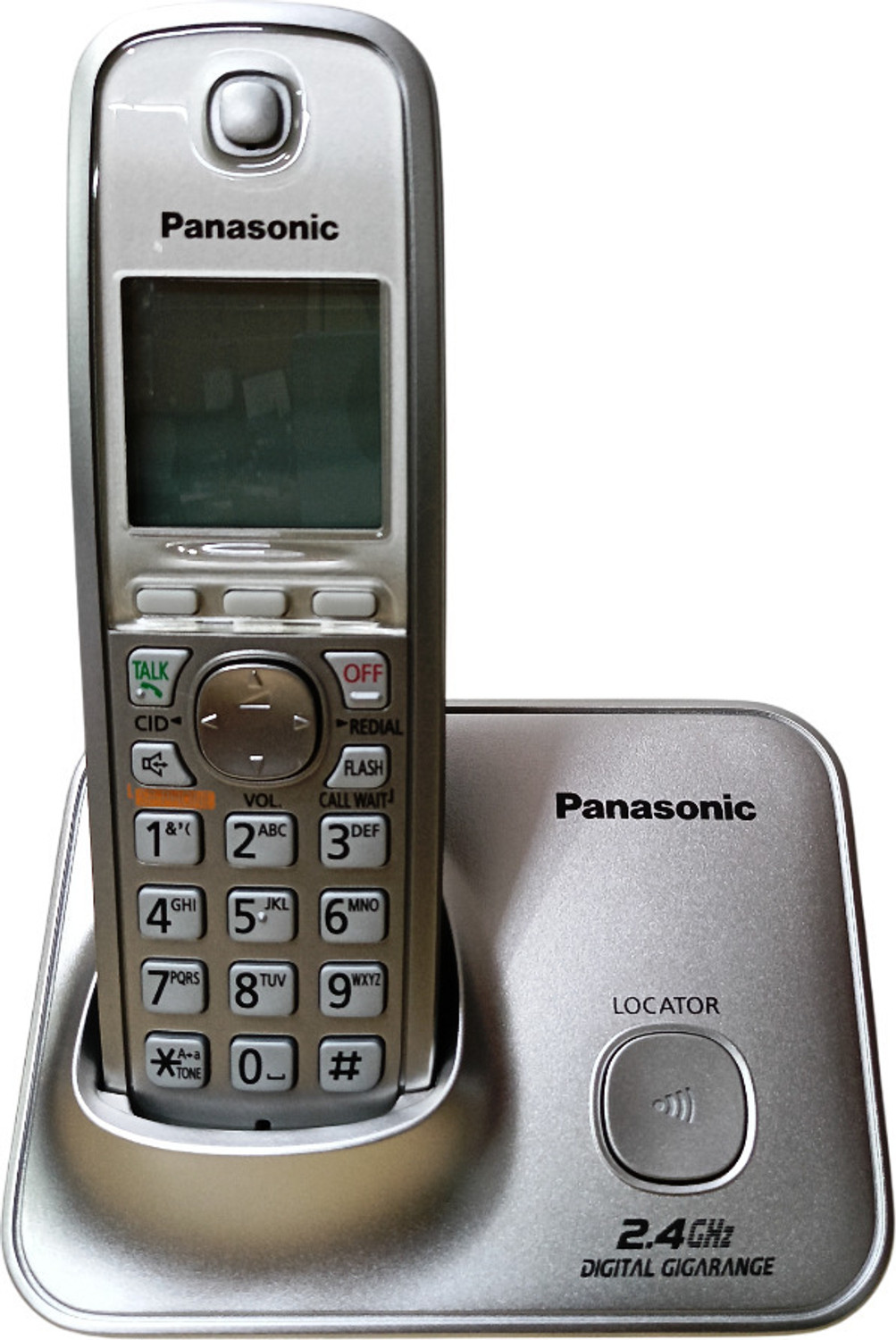 Image of Panasonic Single Line 2.4 KX-TG3711SX Digital Cordless Phone (silver) Cordless Landline Phone