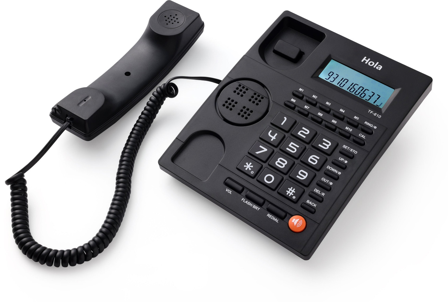 Image of HOLA TF 640 caller ID Speaker Phone with 10 - One Touch Memory Corded Landline Phone