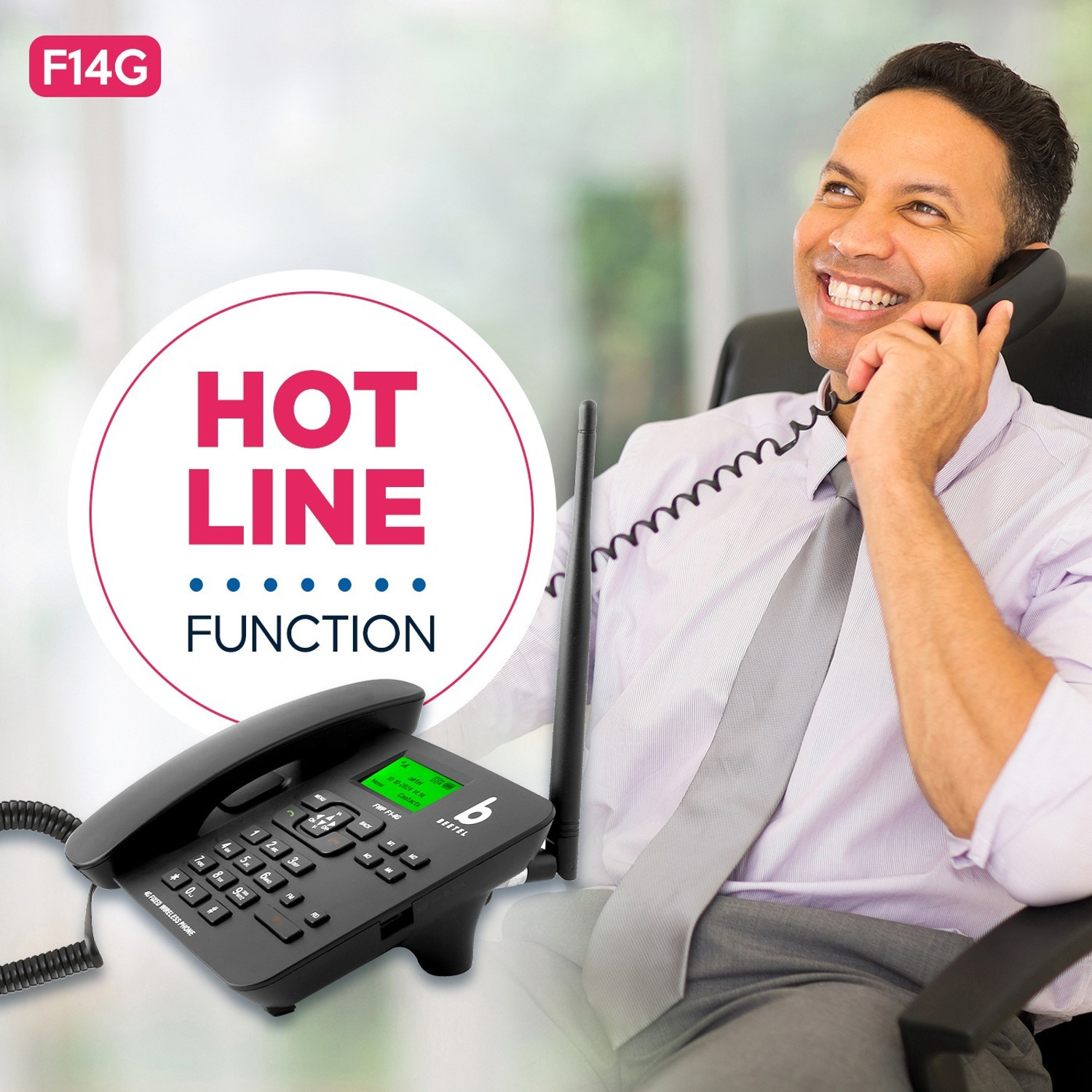 Image of Beetel F14G Corded Landline Telephone Corded Landline Phone with Answering Machine