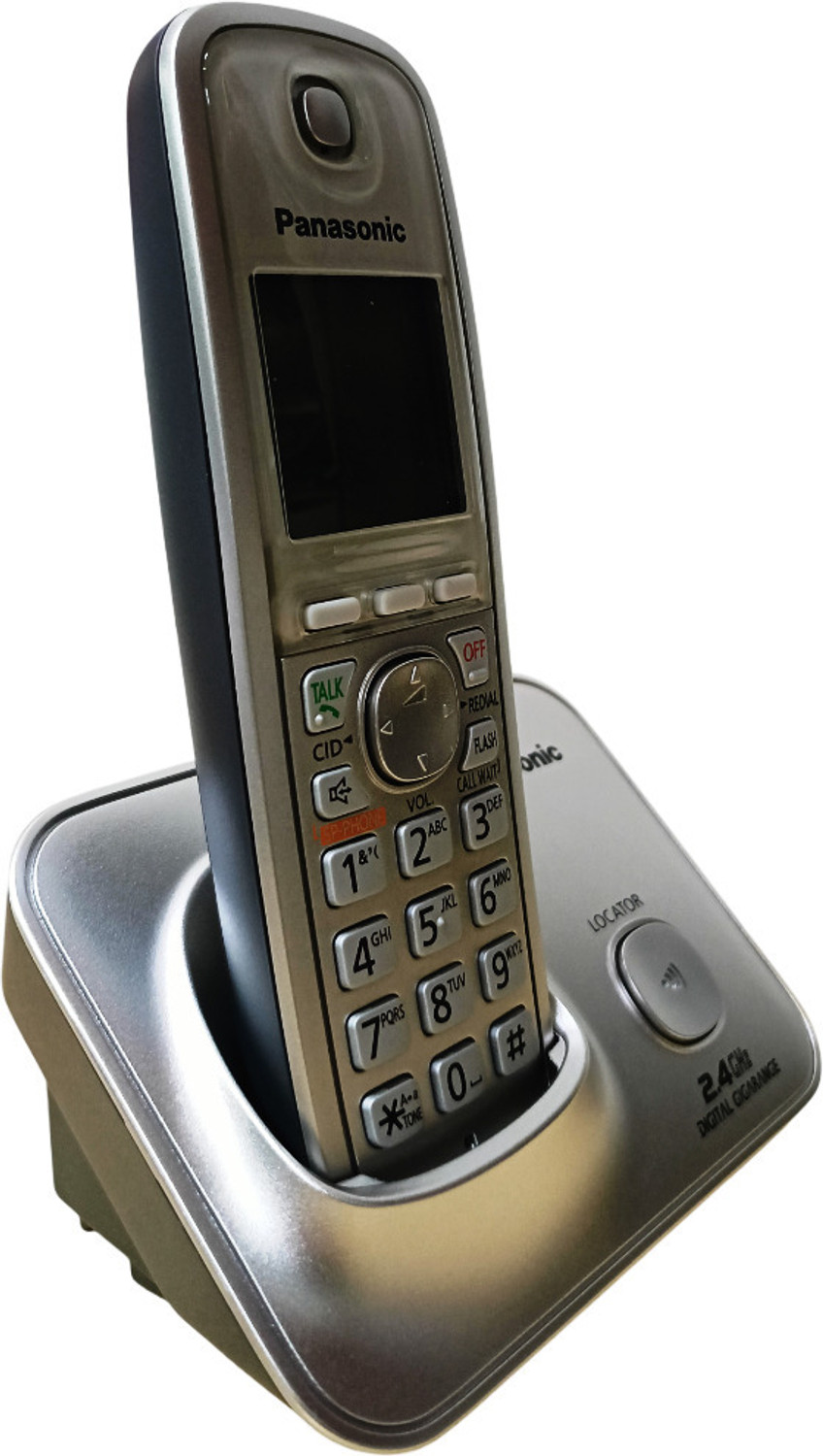 Image of Panasonic Single Line 2.4 KX-TG3711SX Digital Cordless Phone (silver) Cordless Landline Phone