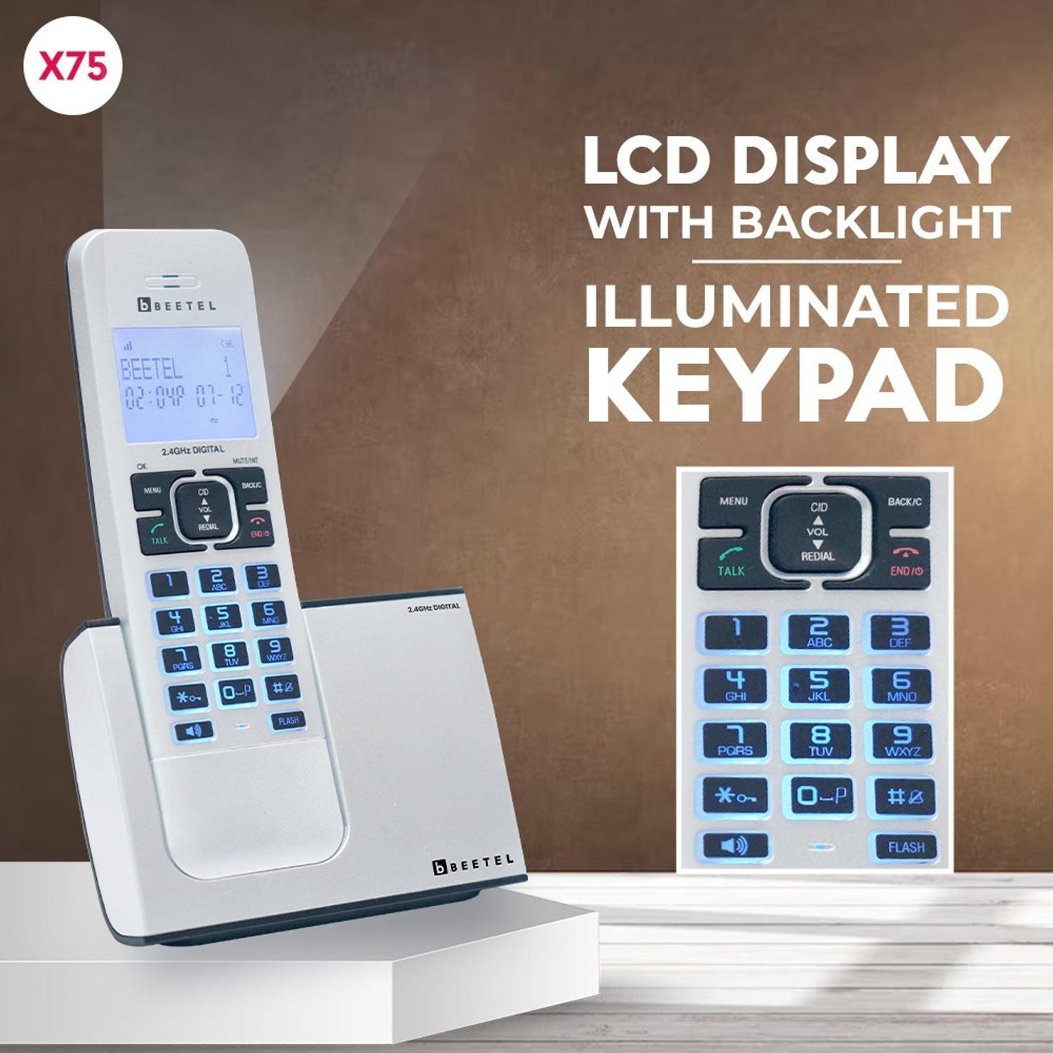 Image of Beetel X75 Cordless Landline Phone