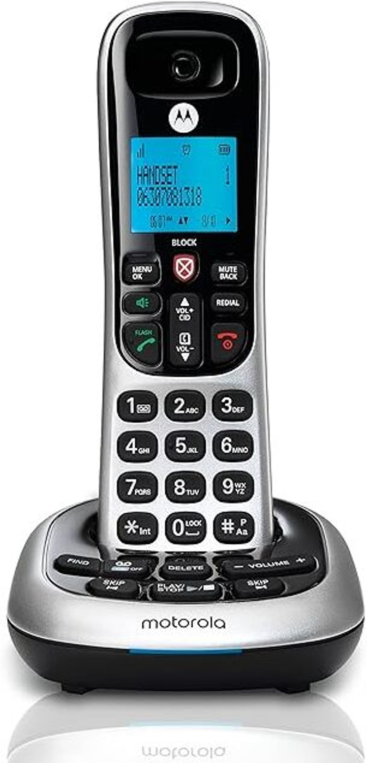 Image of MOTOROLA CD4011 Cordless Phone with Answering Machine and Call Block Cordless Landline Phone with Answering Machine