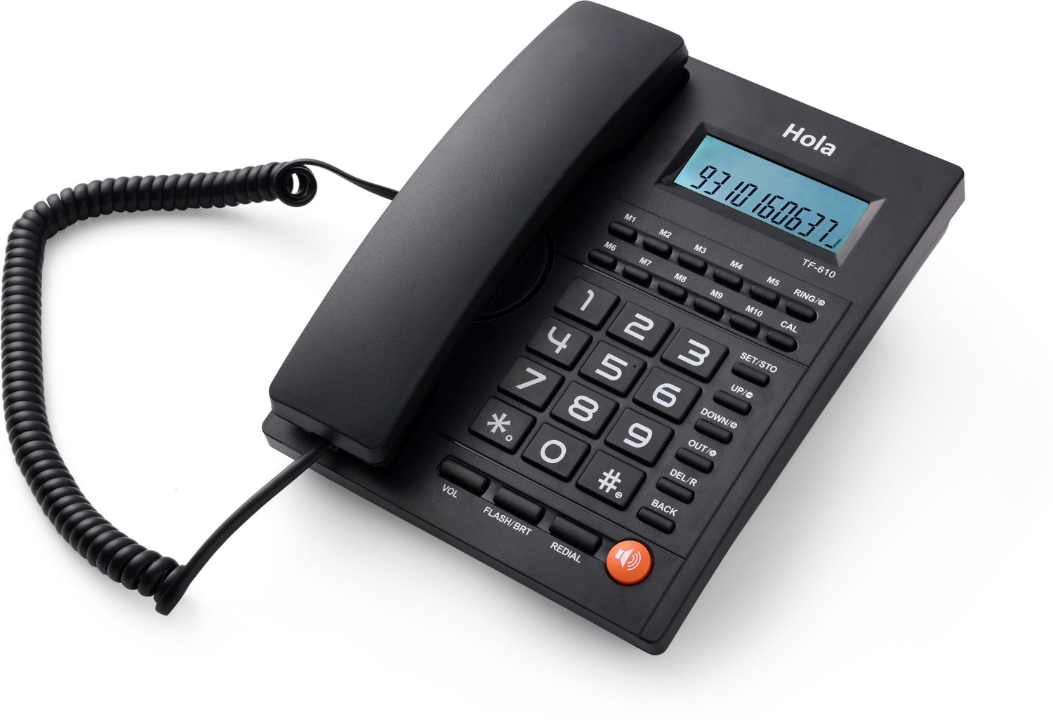 Image of HOLA TF 640 caller ID Speaker Phone with 10 - One Touch Memory Corded Landline Phone
