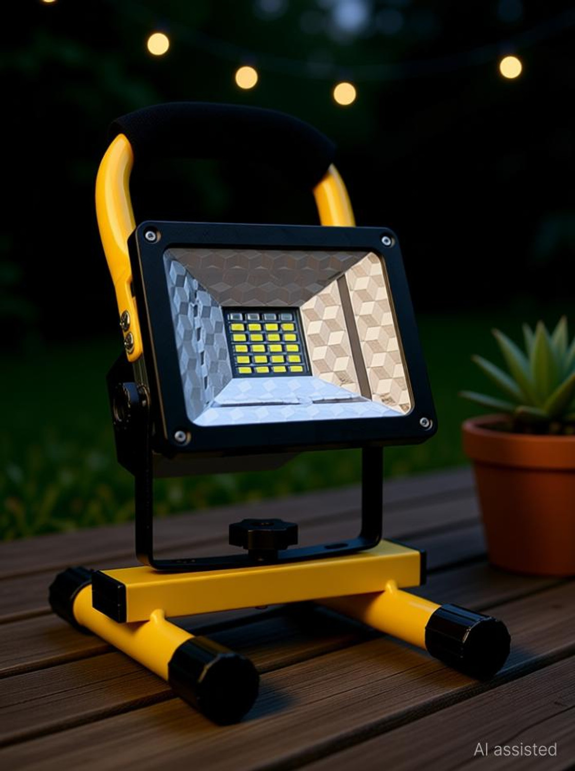 Image of LYROVO Yellow Metal Table Lantern