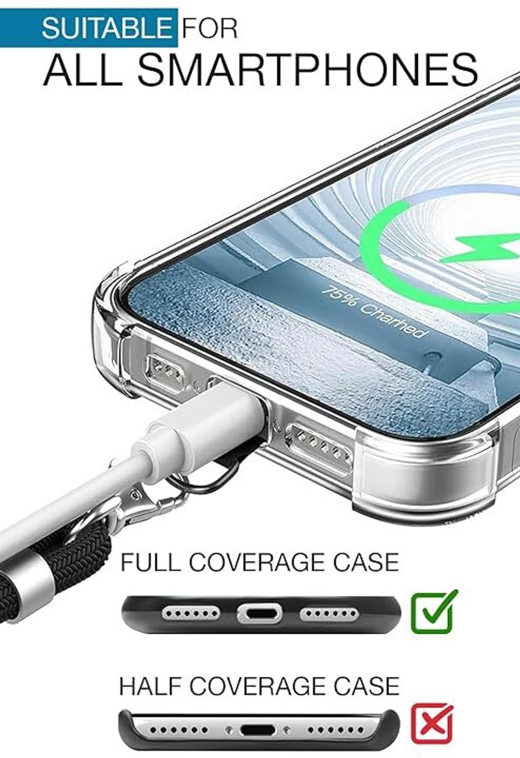 Image of He Hari Adjustable Phone Lanyard Crossbody with Phone Tabs Lanyard