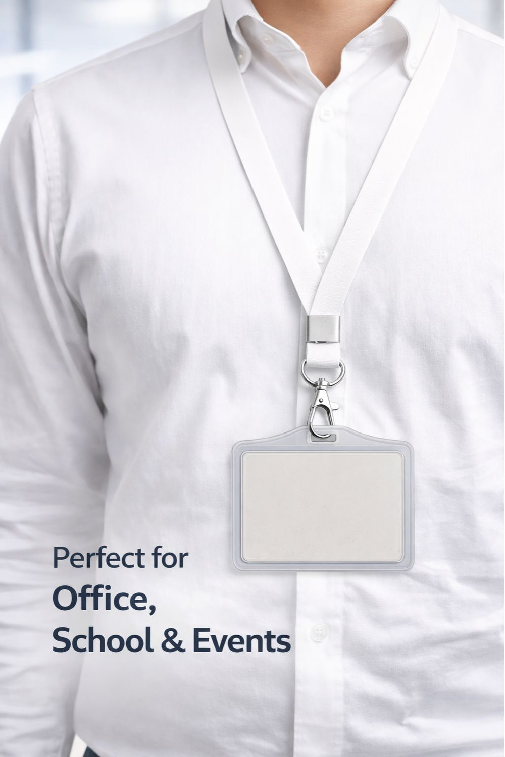 Image of Ziros 20MM Lanyard for id Card Holder, Pack of 3, Polister, for Office School & Events Lanyard