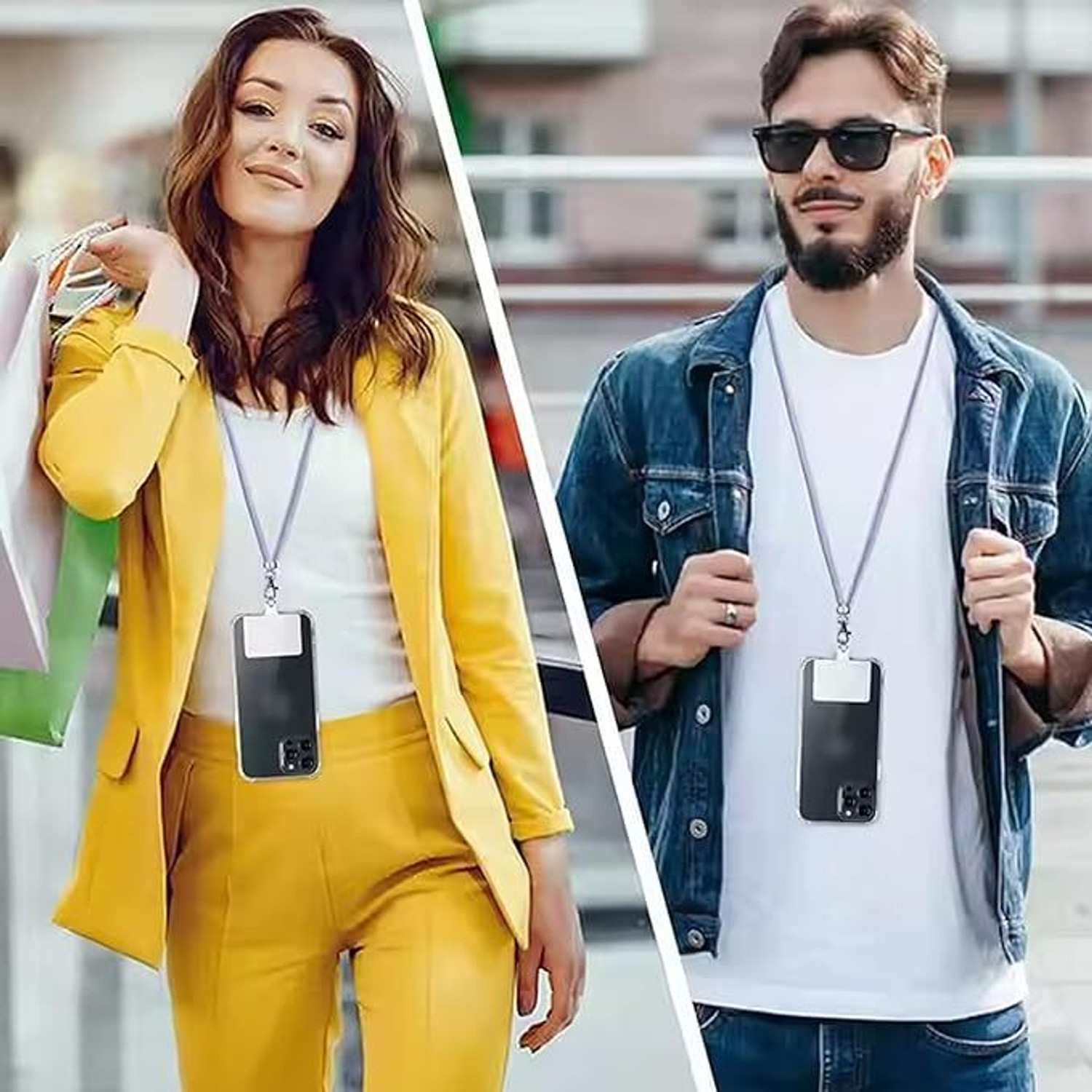 Image of AccuPrints Cell Phone Lanyard, Universal Mobile Holder Lanyard, Crossbody Lanyard
