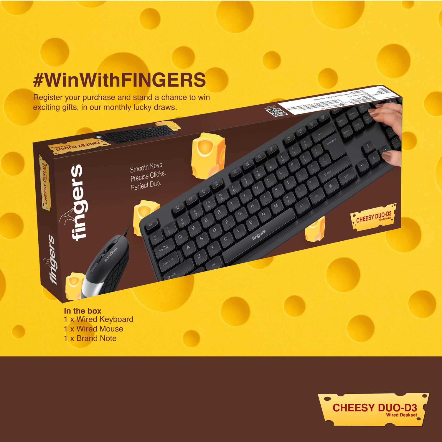 Image of FINGERS CheesyDuo-D3 With Mouse Combo Set