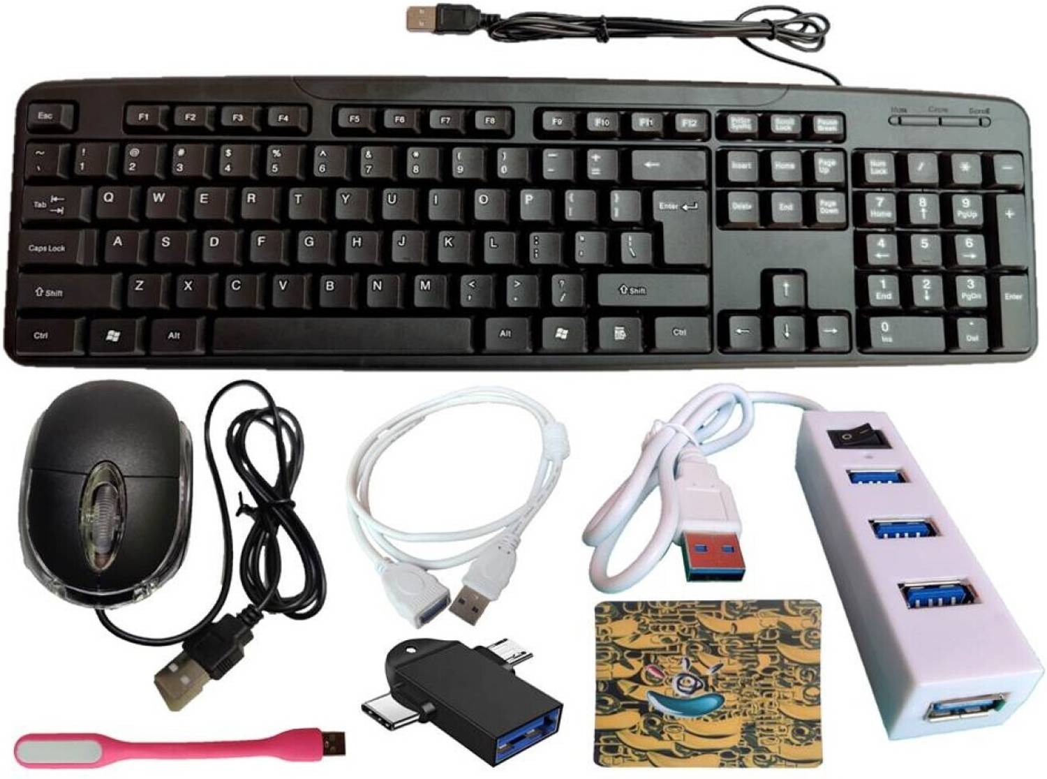 ANJO Wired Keyboard Mouse Combo Set - Image 1