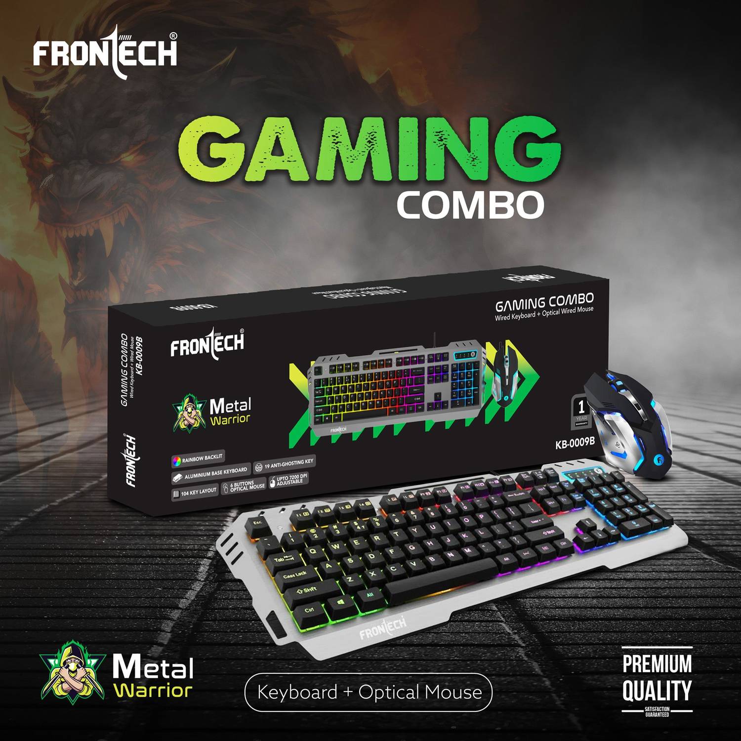 Frontech Metal Warrior Gaming Combo - Image 2